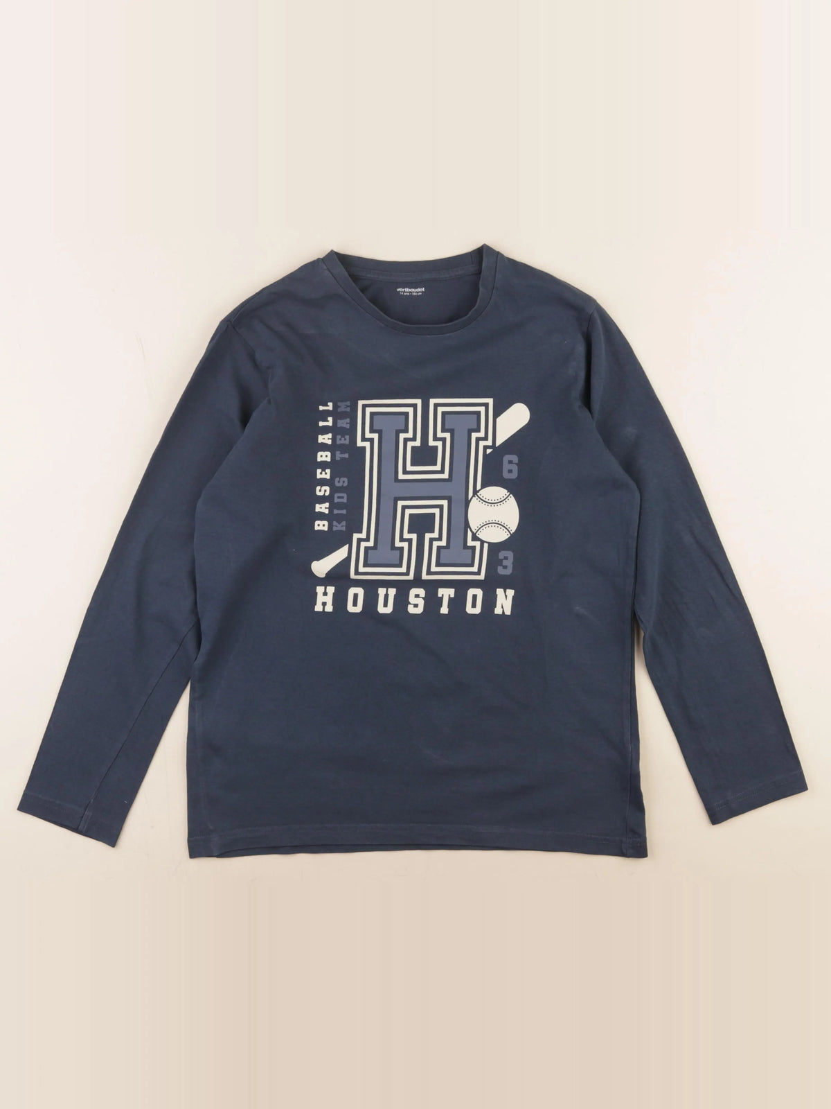 Vertbaudet - tee-shirt bleu - 14 ans