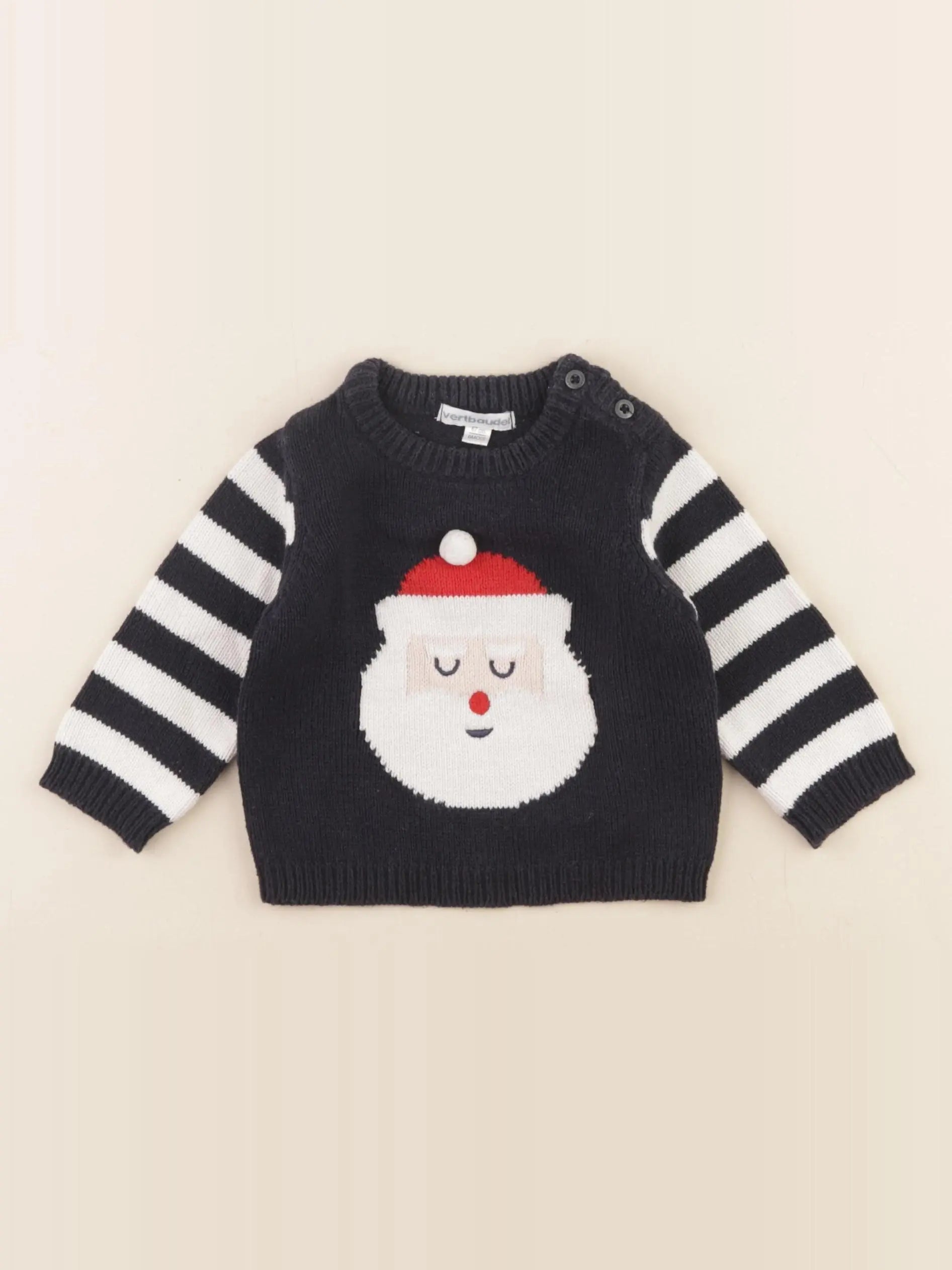 Vertbaudet - pull bleu - 6 mois