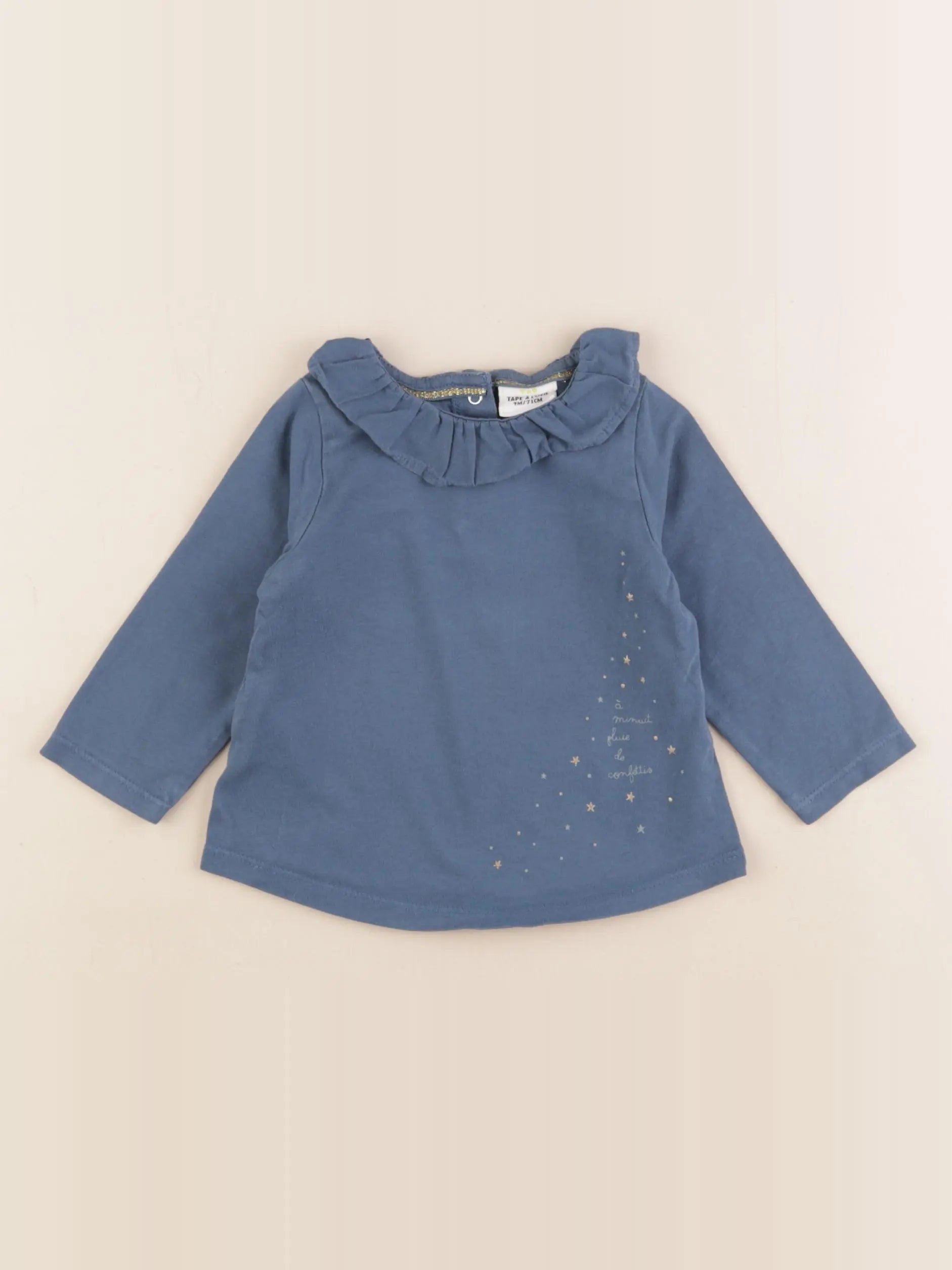Tape à l'oeil - tee-shirt bleu - 9 mois