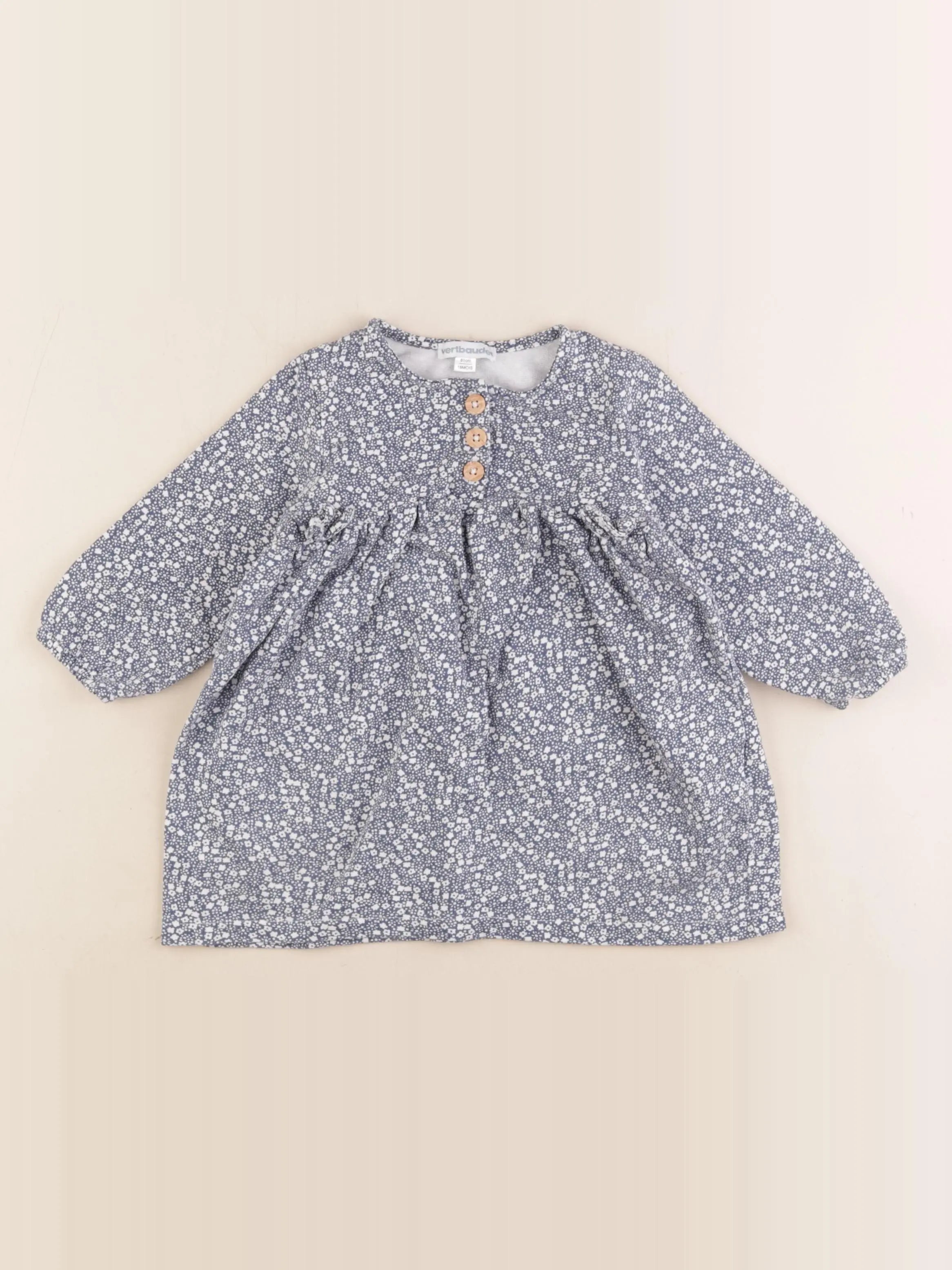 Vertbaudet - robe bleu - 18 mois