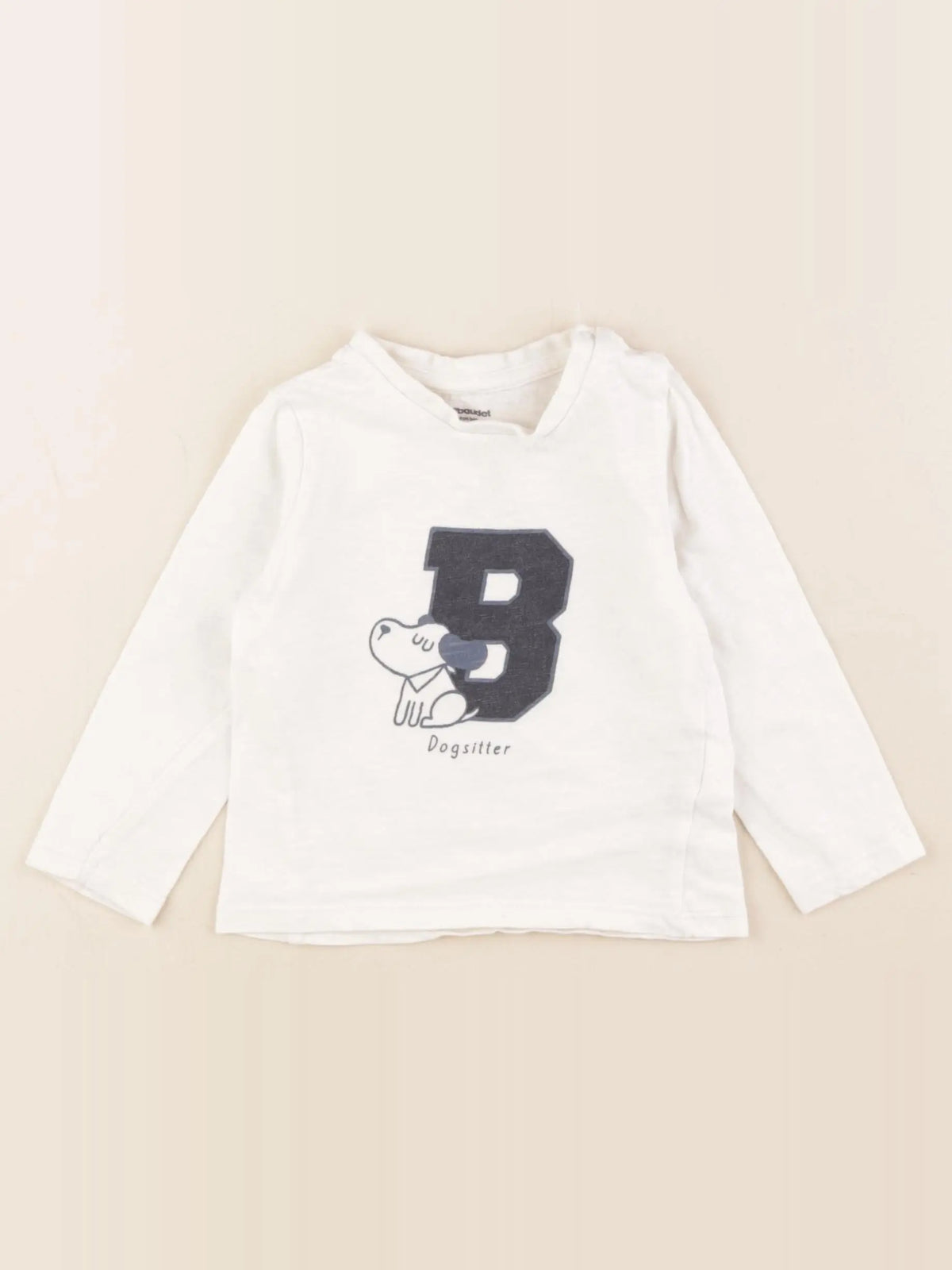 Vertbaudet - tee-shirt blanc - 18 mois