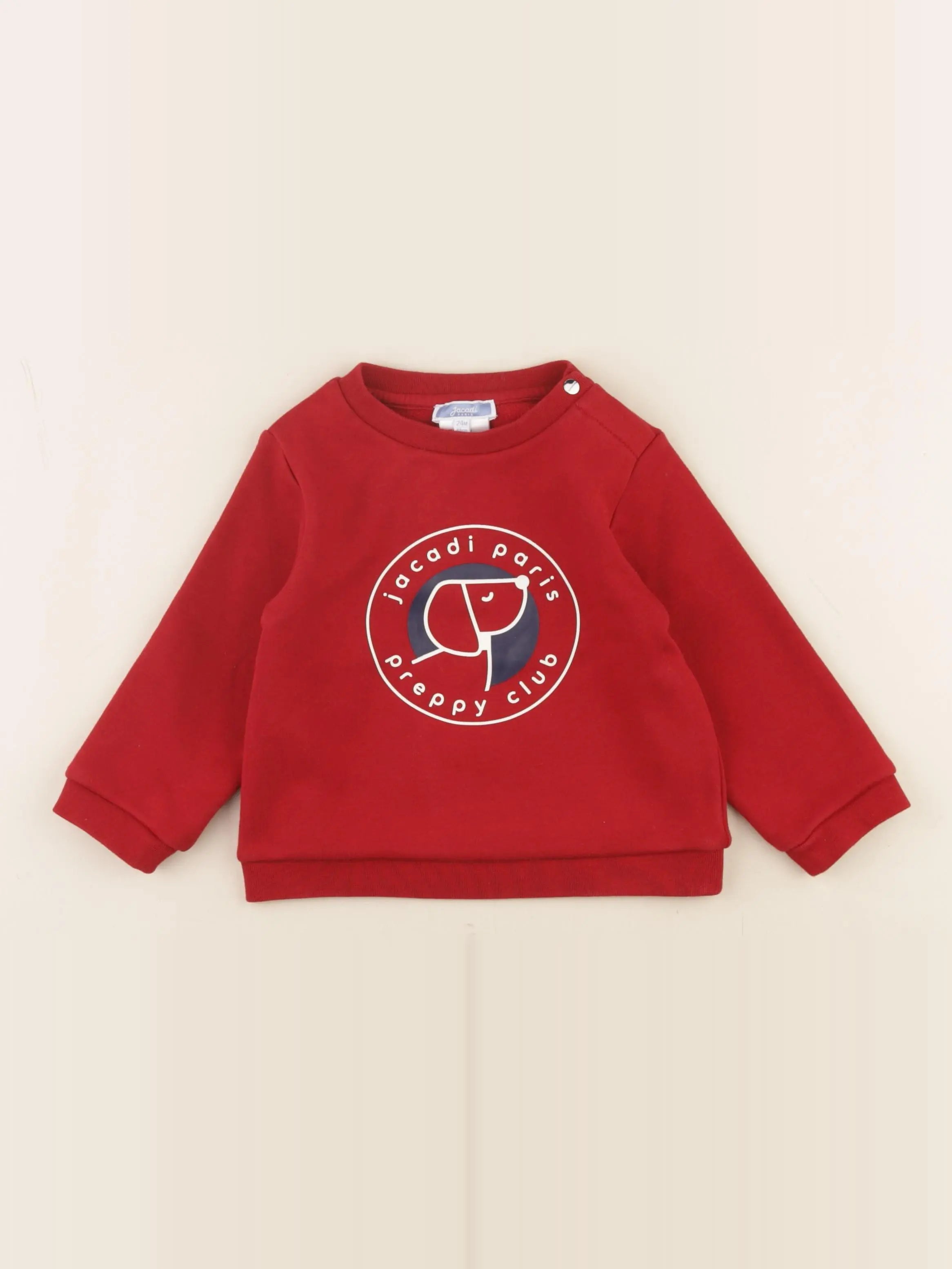 Jacadi - sweat rouge - 24 mois
