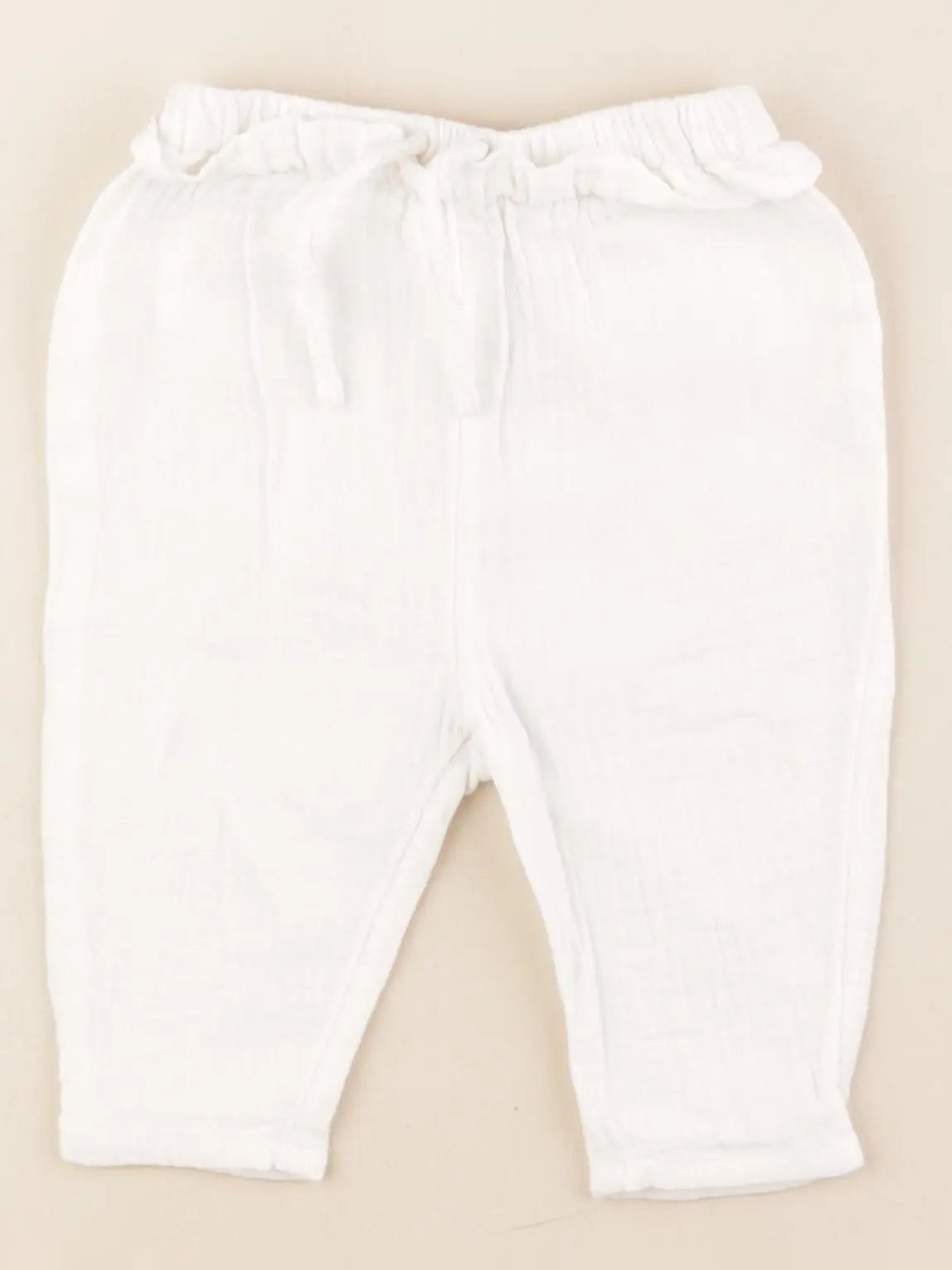 Vertbaudet - pantalon blanc - 6 mois