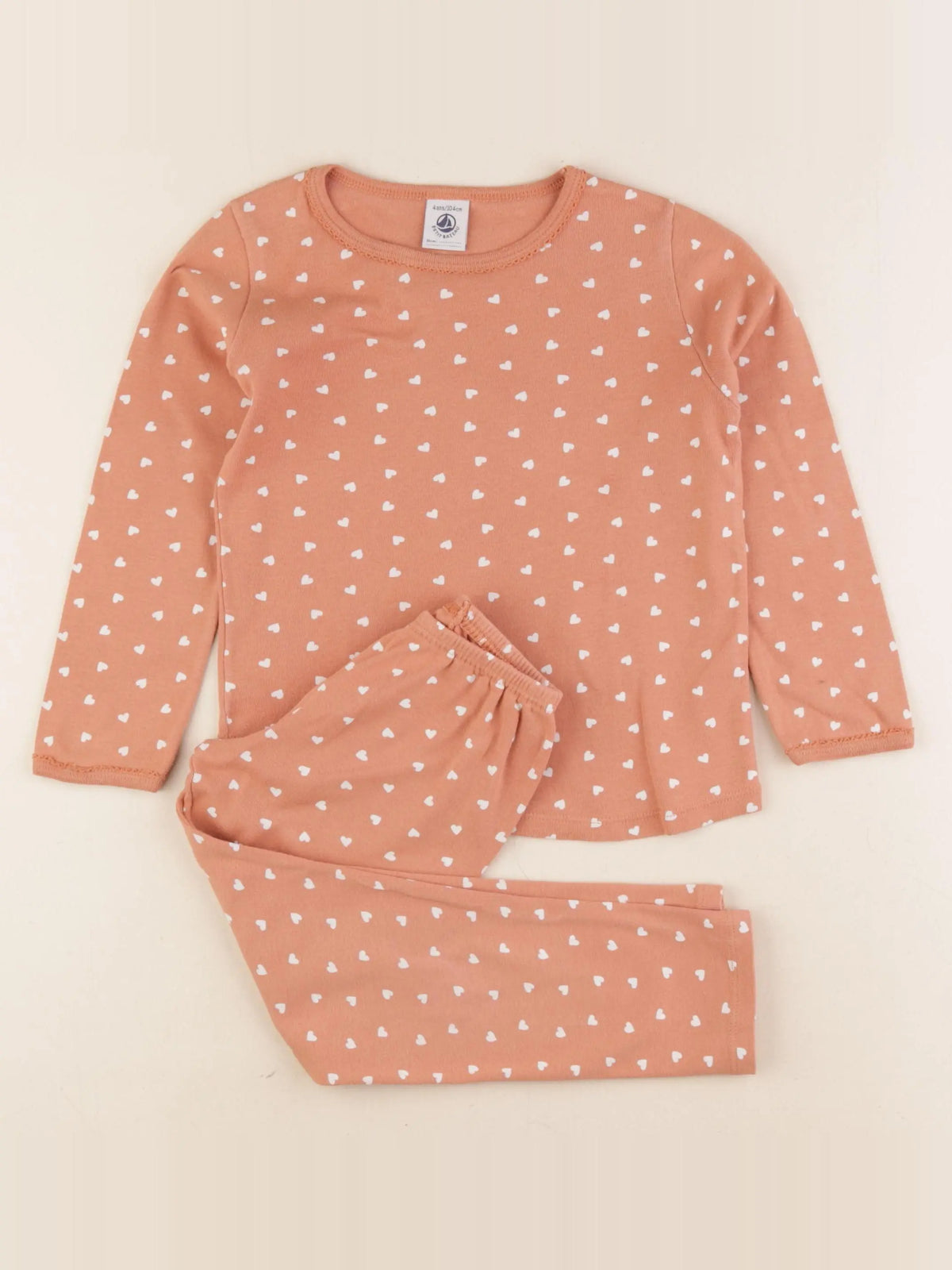 Petit Bateau - pyjama coton orange - 4 ans