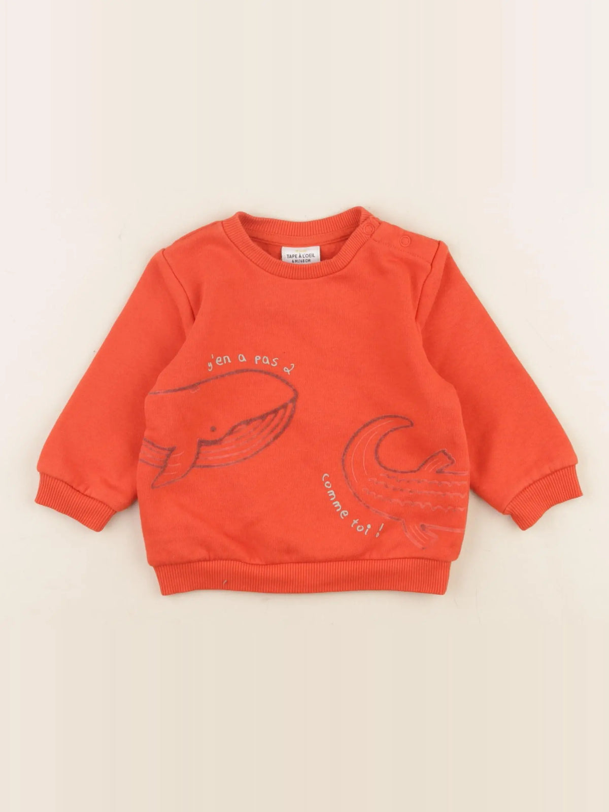 Tape à l'oeil - sweat rouge - 6 mois