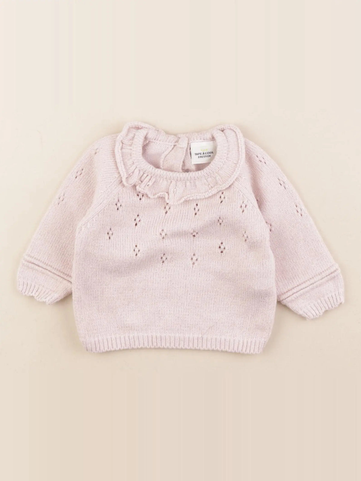Tape à l'oeil - pull rose, or - 3 mois