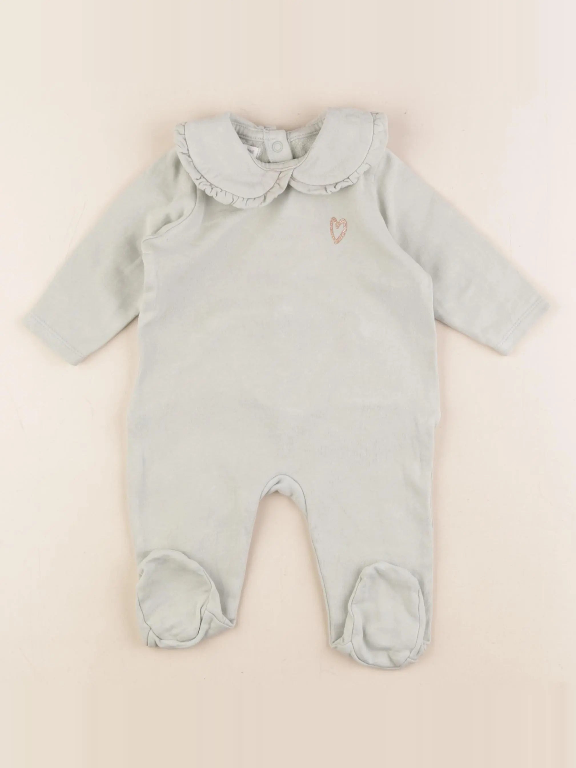 Vertbaudet - pyjama coton vert - 6 mois