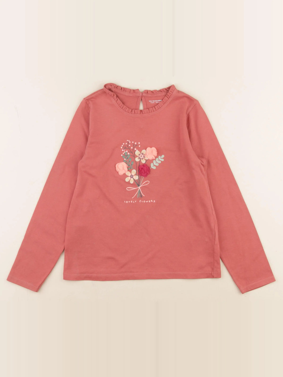 Vertbaudet - tee-shirt rouge - 8 ans
