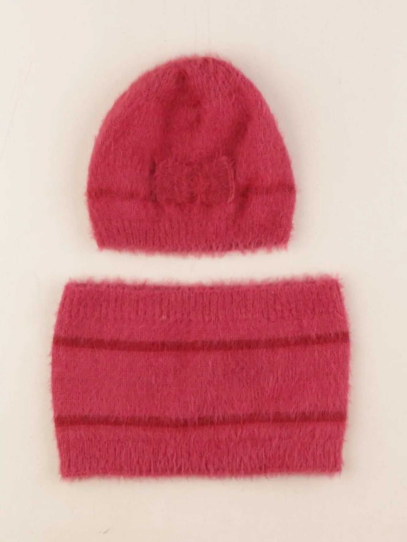 Vertbaudet - ensemble bonnet/tour de cou rose - 2/3 ans