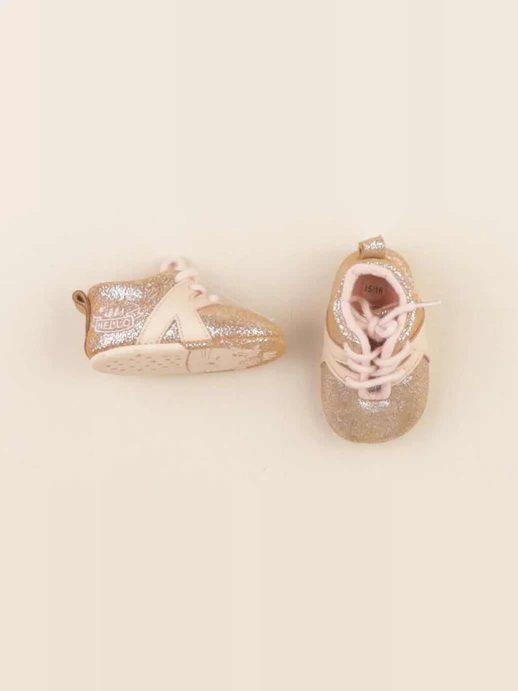 IKKS - chaussons rose, or - pointure 15/16