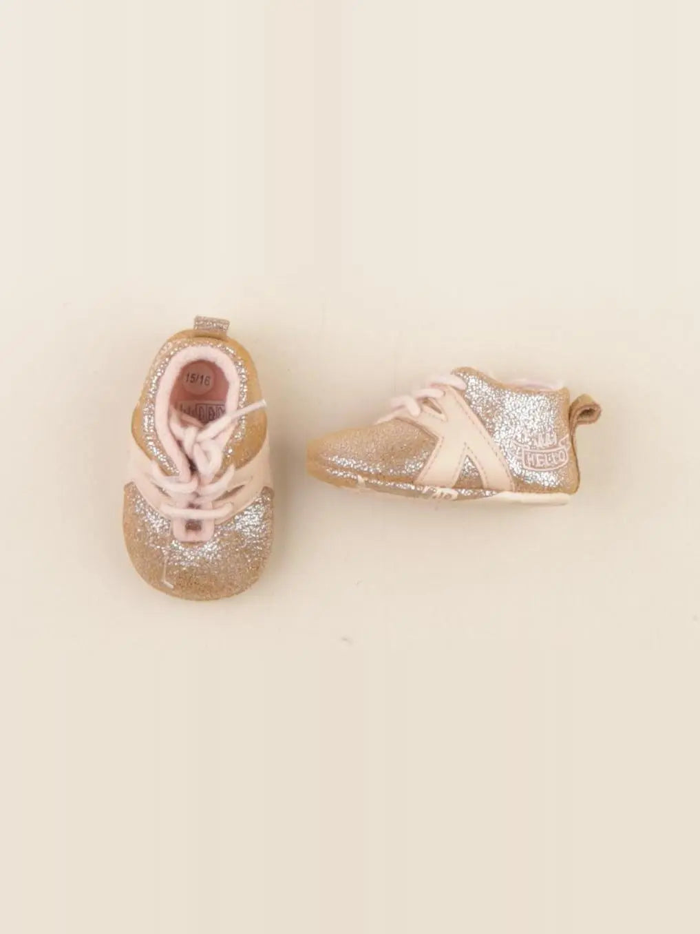 IKKS - chaussons rose, or - pointure 15/16
