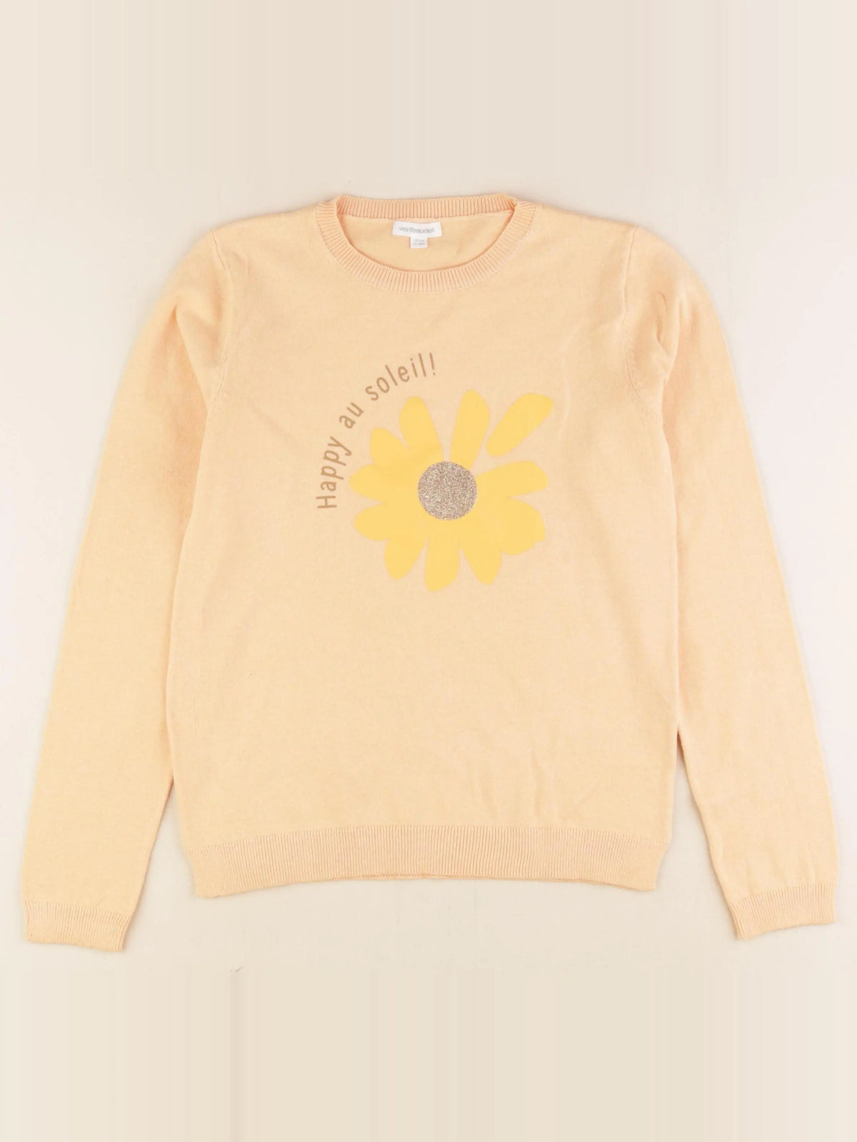 Vertbaudet - pull orange - 10 ans