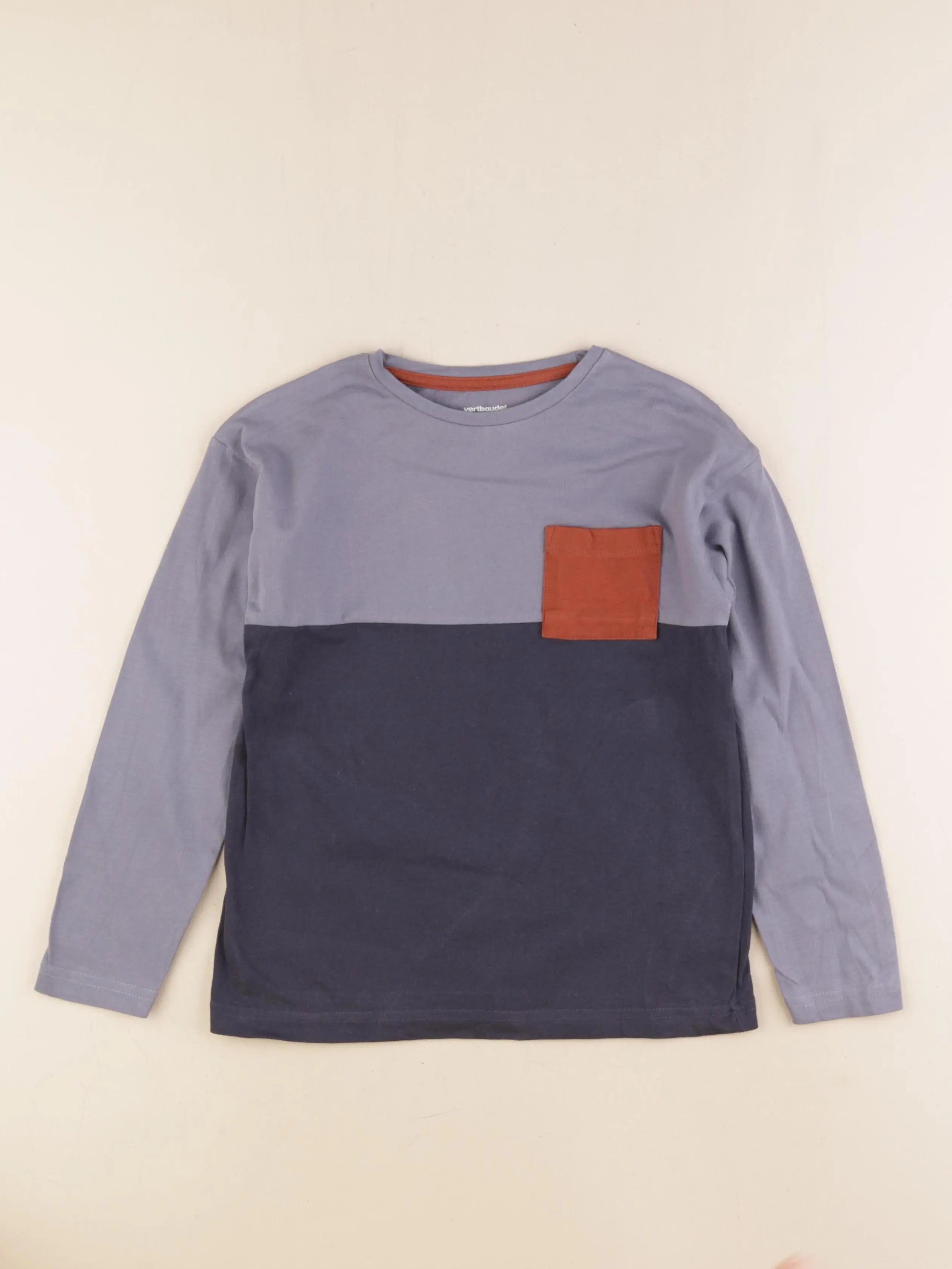 Vertbaudet - tee-shirt bleu - 8 ans