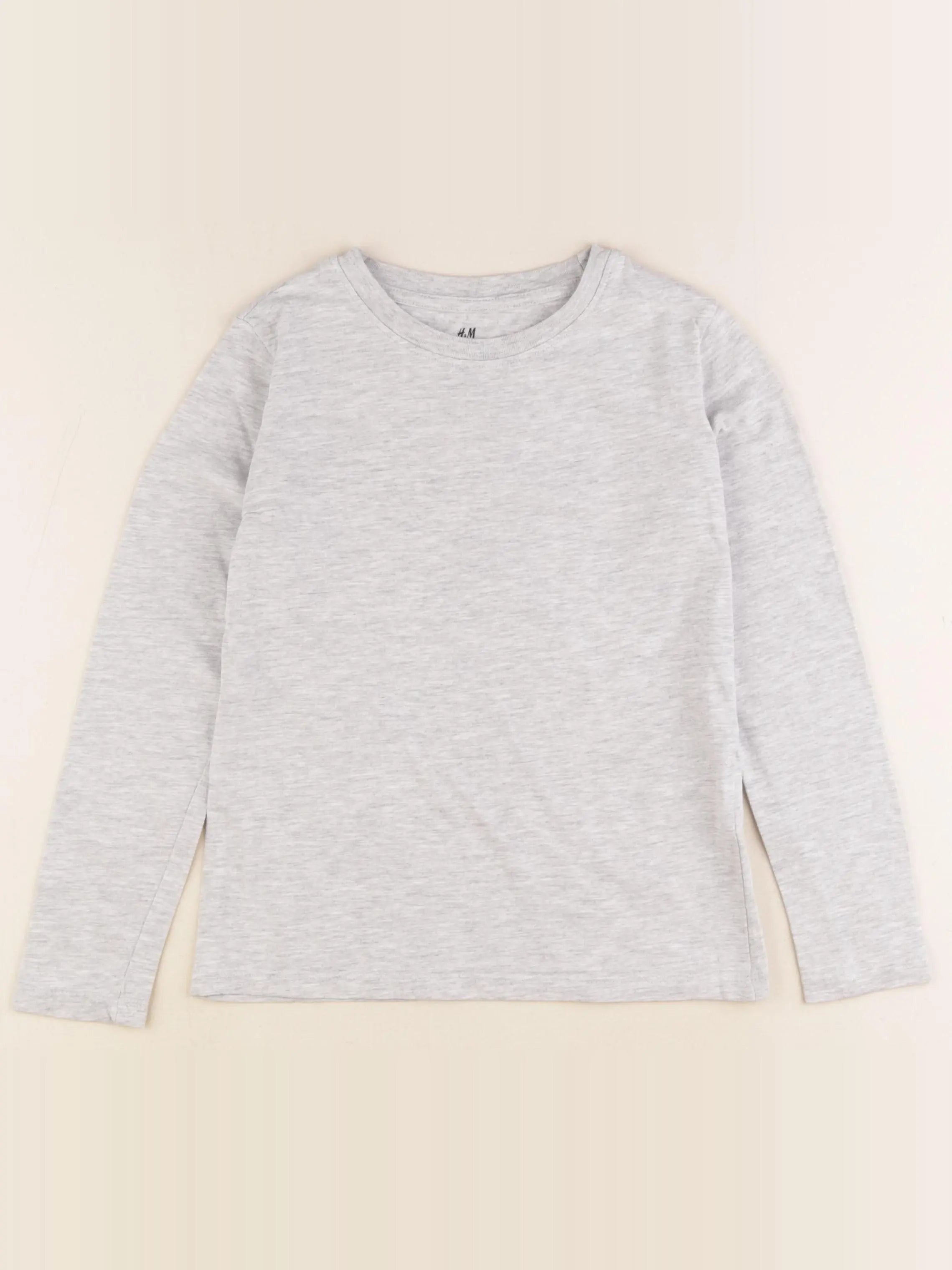 H&M - tee-shirt gris - 6/8 ans