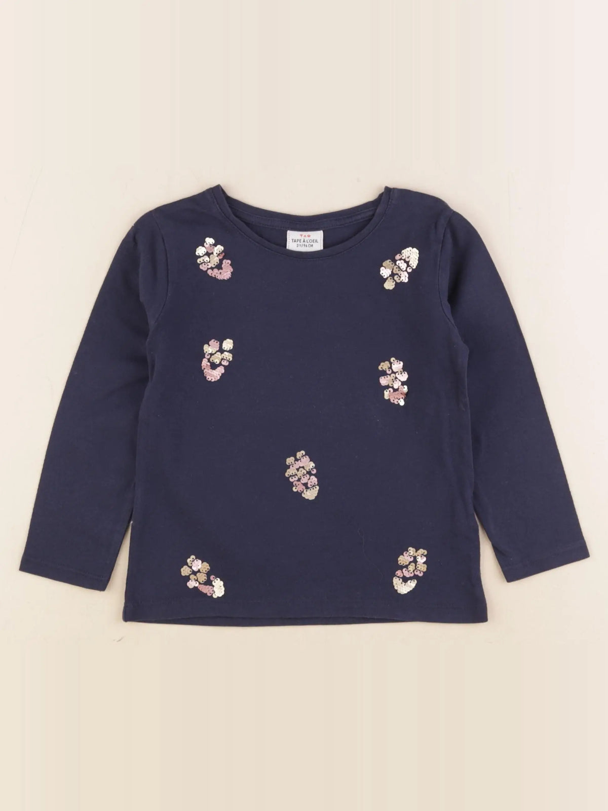 Tape à l'oeil - tee-shirt bleu - 3 ans