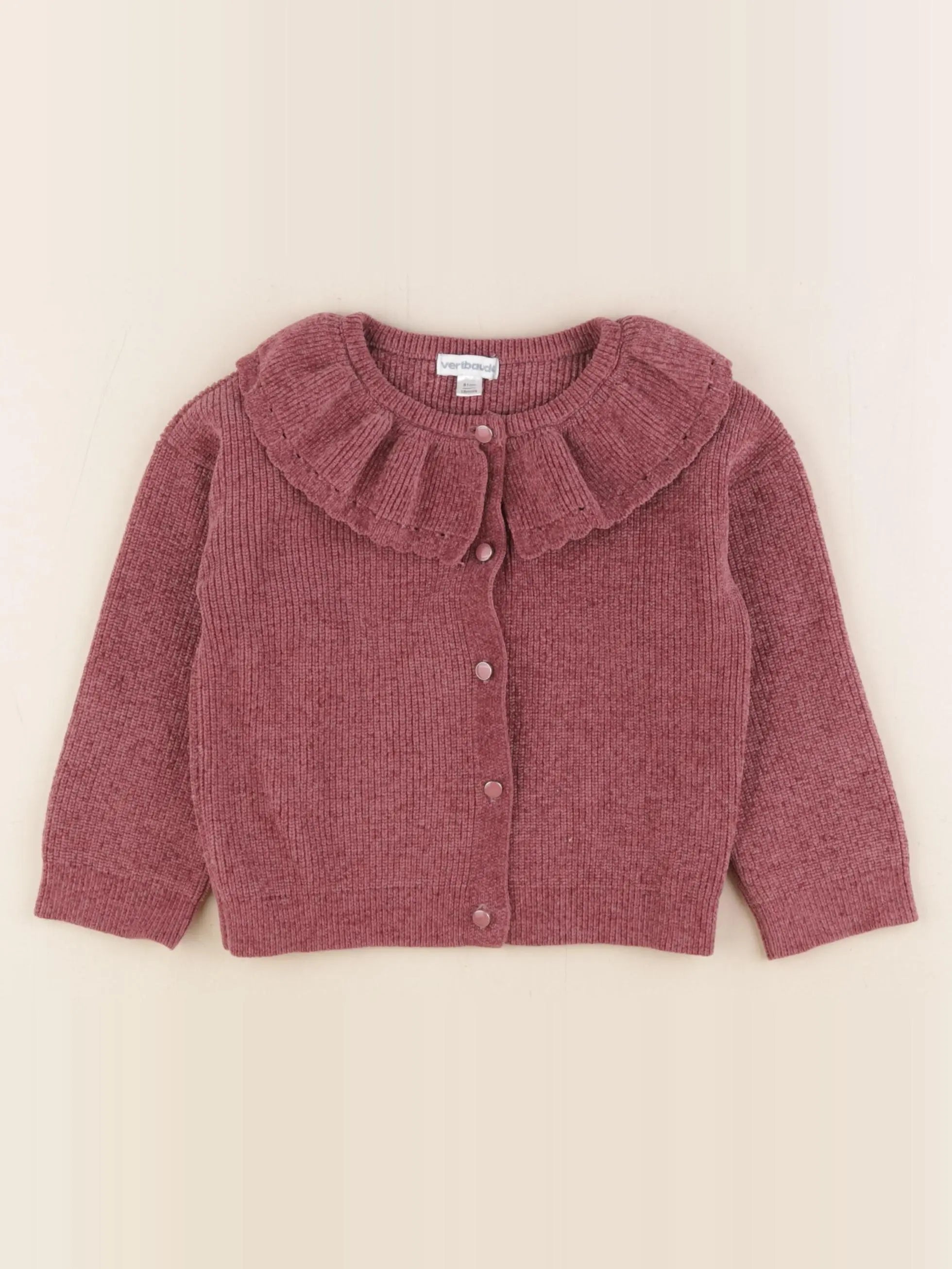 Vertbaudet - gilet rose - 18 mois