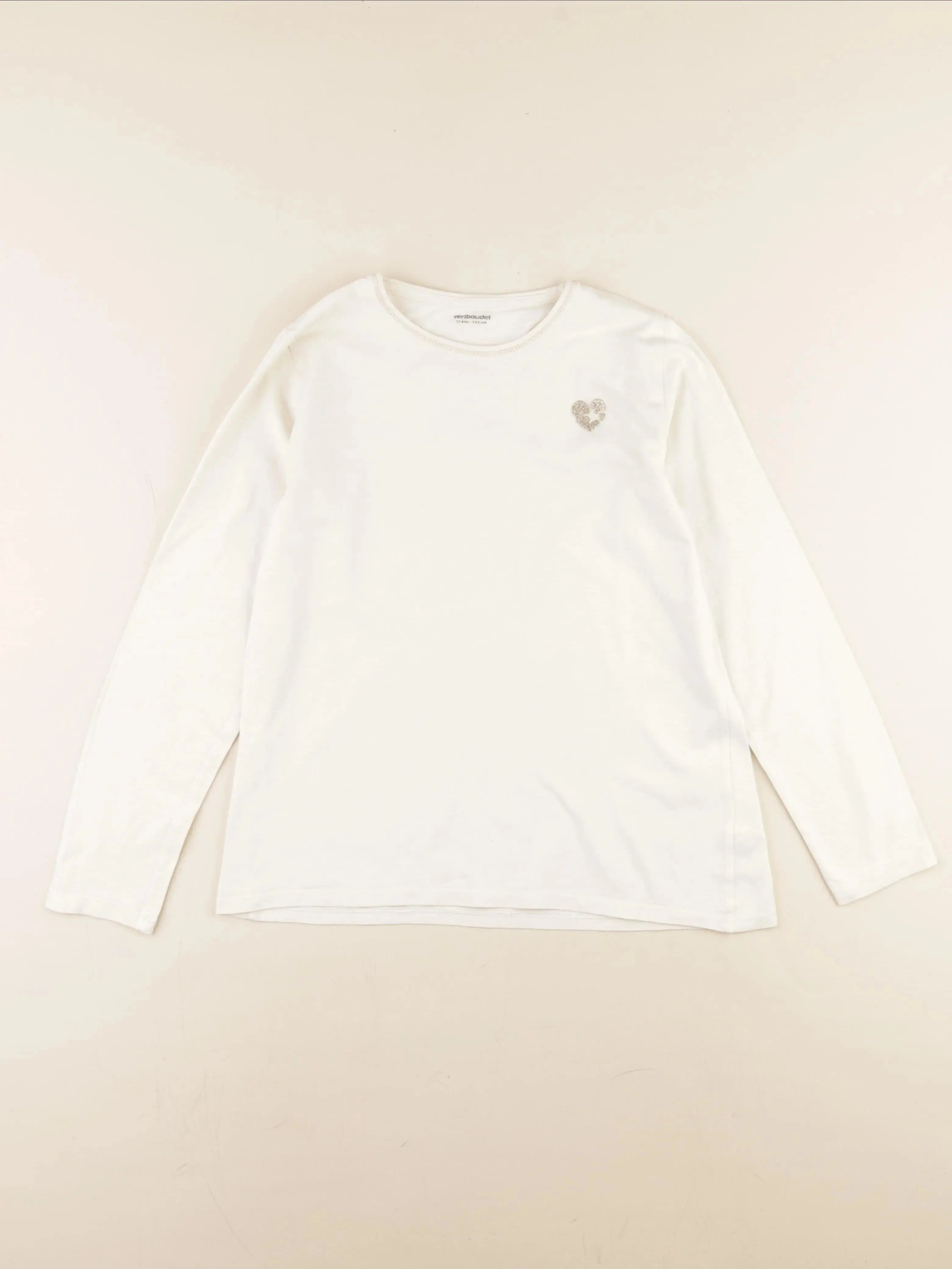 Vertbaudet - tee-shirt beige - 12 ans