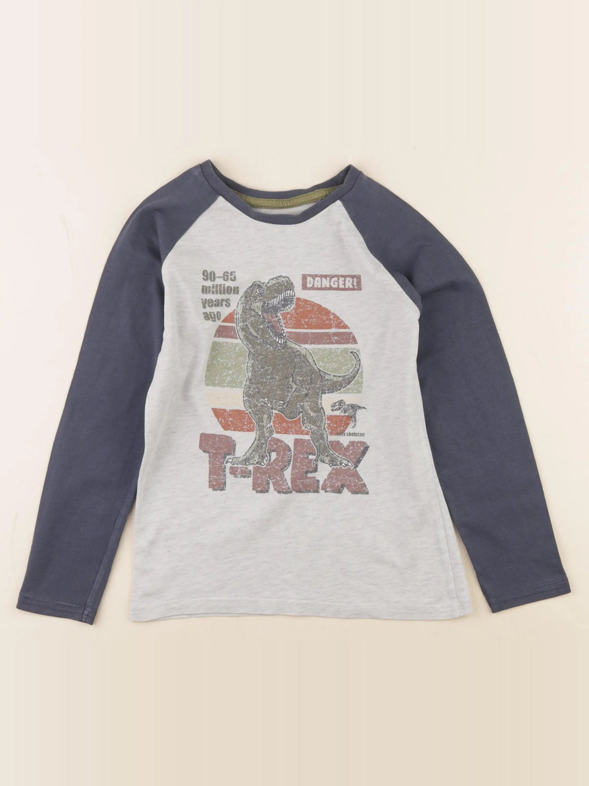 Vertbaudet - tee-shirt gris, bleu - 8 ans