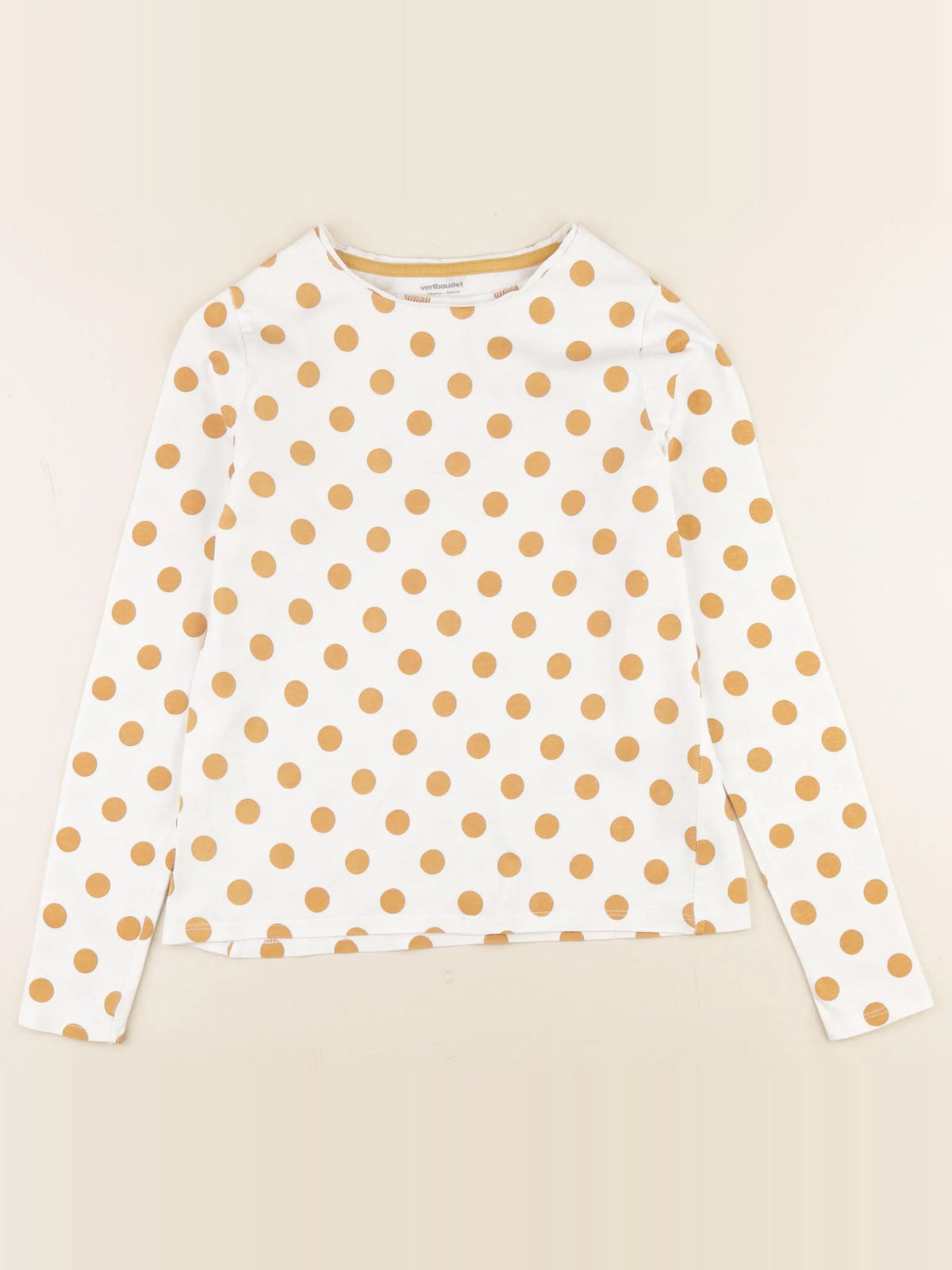 Vertbaudet - tee-shirt marron, beige - 10 ans