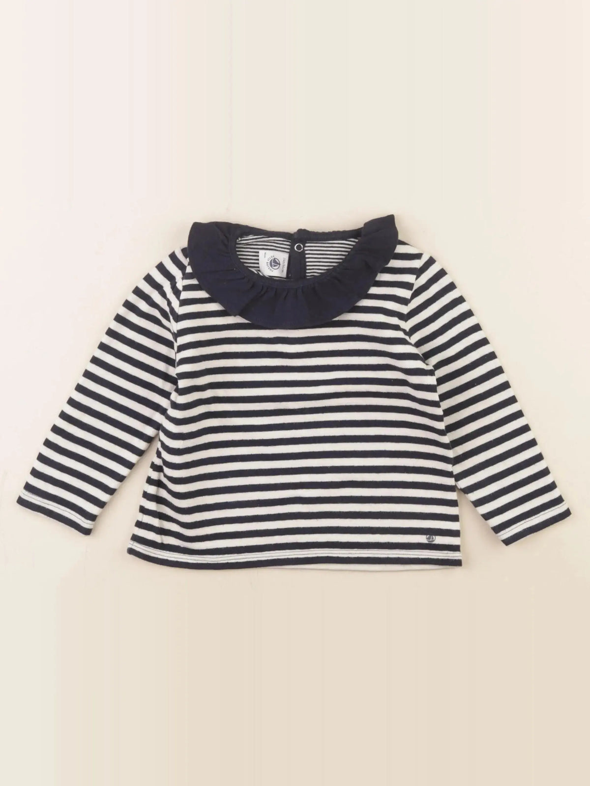 Petit Bateau - tee-shirt bleu, blanc - 24 mois