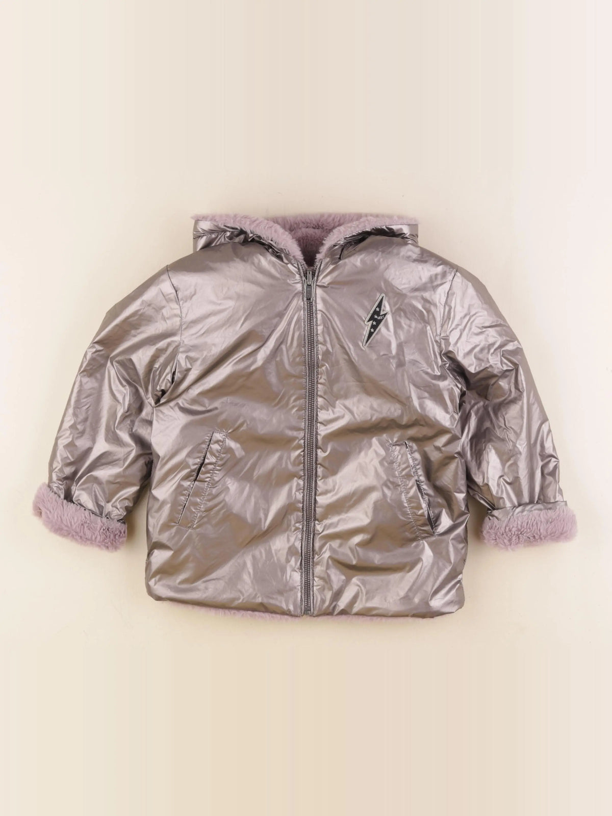 IKKS - veste réversible gris - 6 ans
