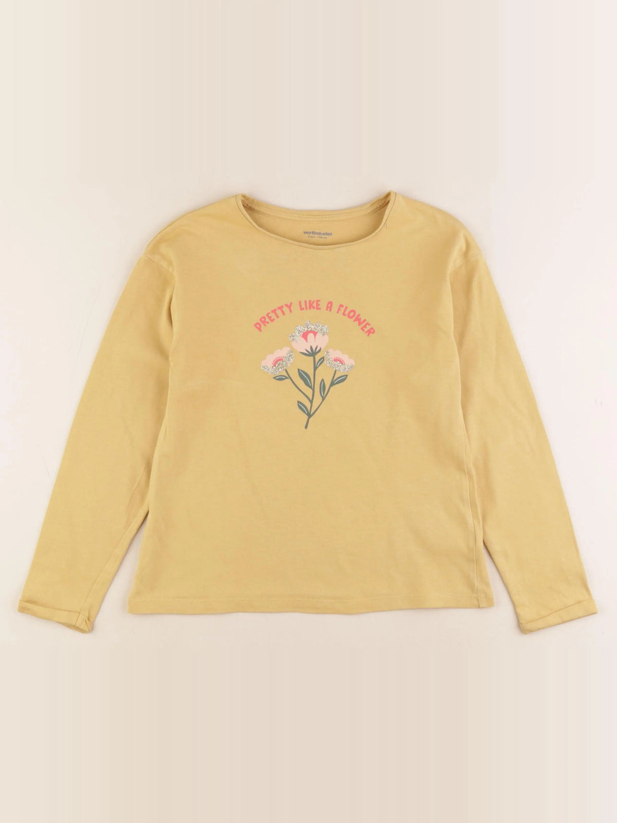 Vertbaudet - tee-shirt jaune - 8 ans