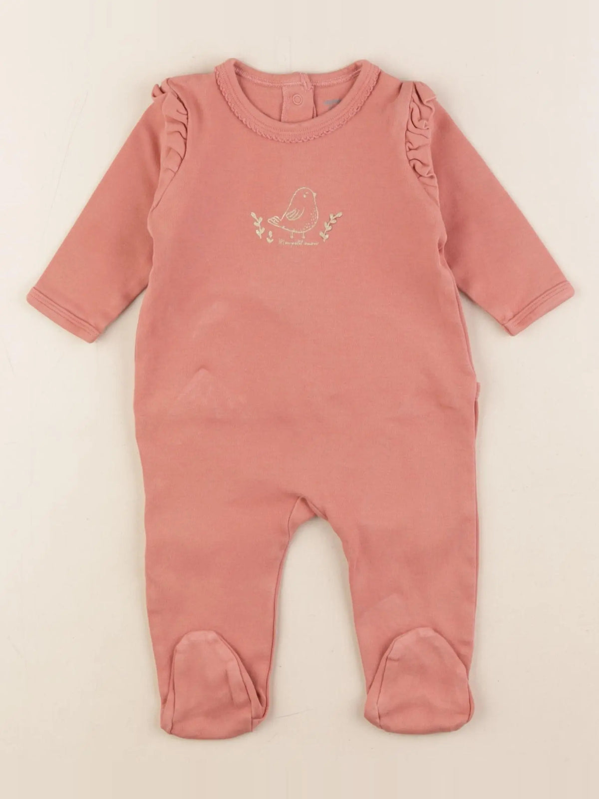 Vertbaudet - pyjama coton or, rose - 6 mois