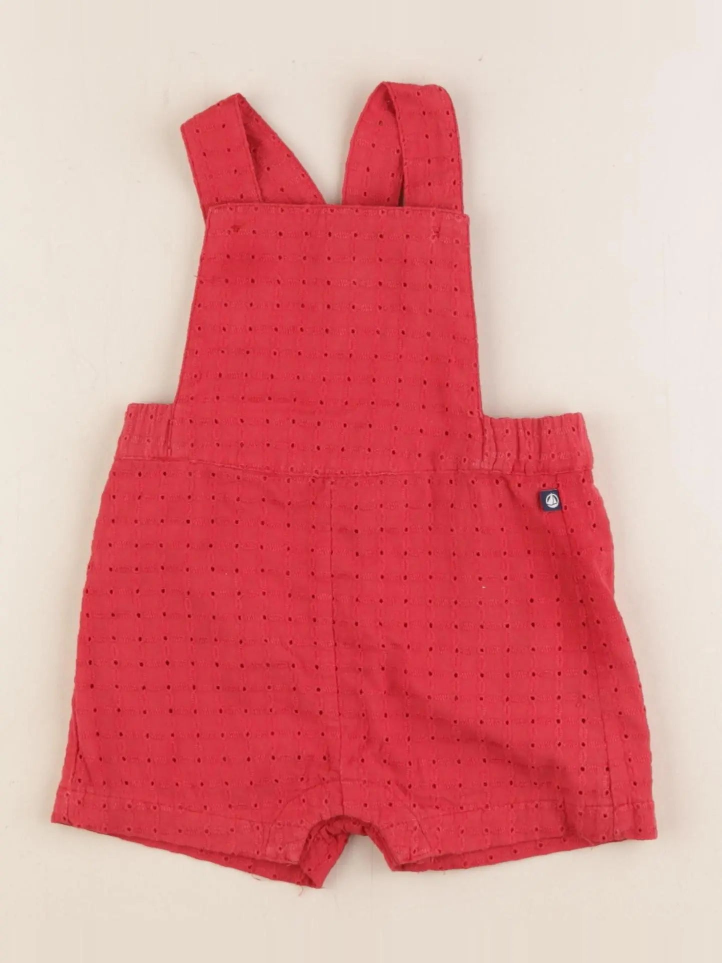 Petit Bateau - salopette rouge - 6 mois