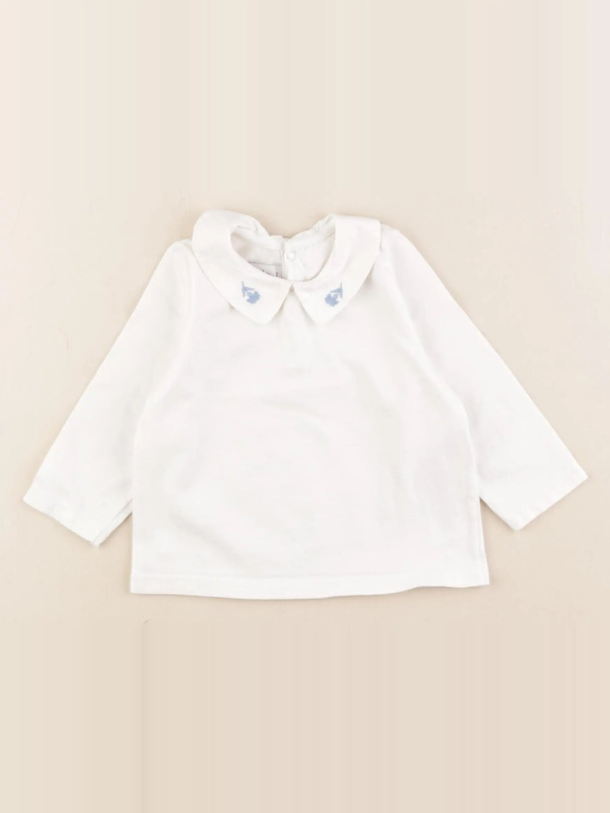 Petit Bateau - tee-shirt blanc - 6 mois