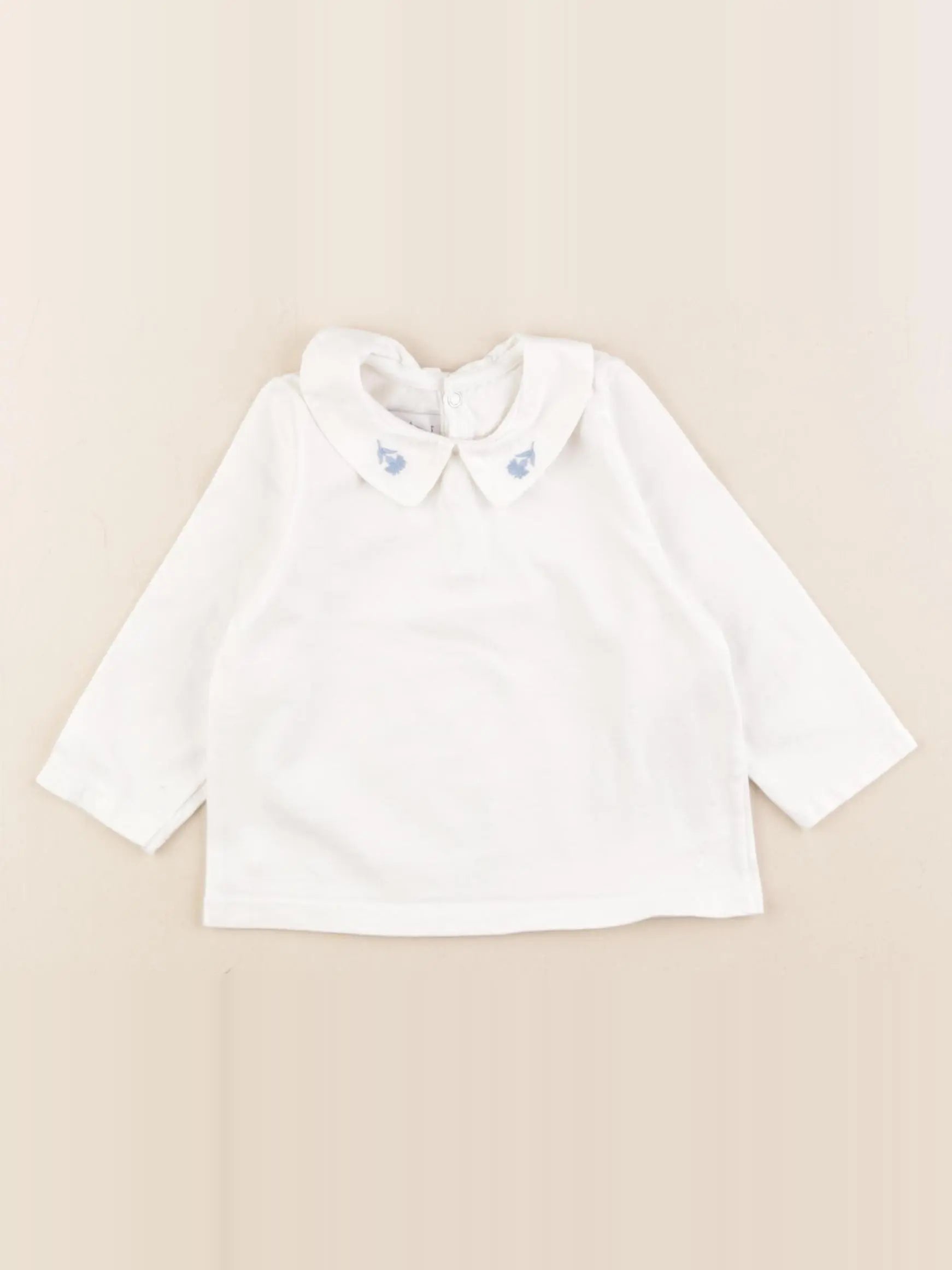Petit Bateau - tee-shirt blanc - 6 mois