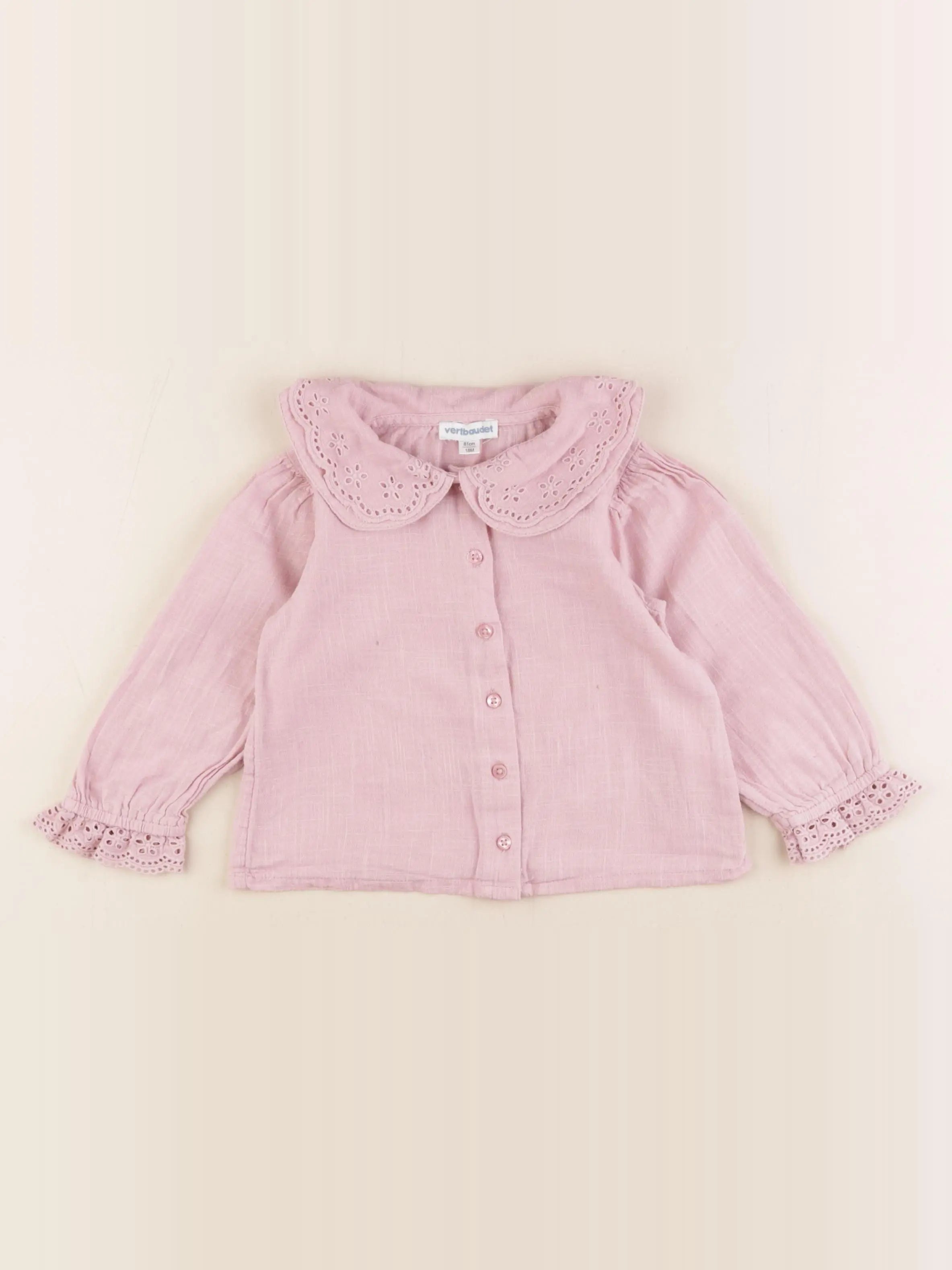 Vertbaudet - blouse rose - 18 mois