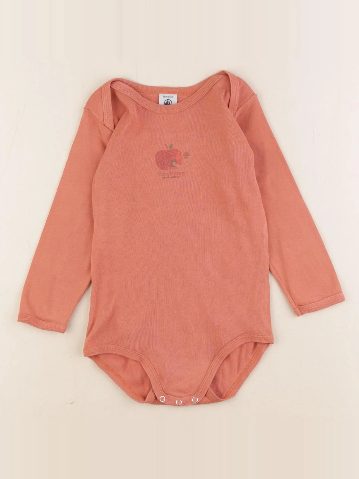 Petit Bateau - body orange - 36 mois