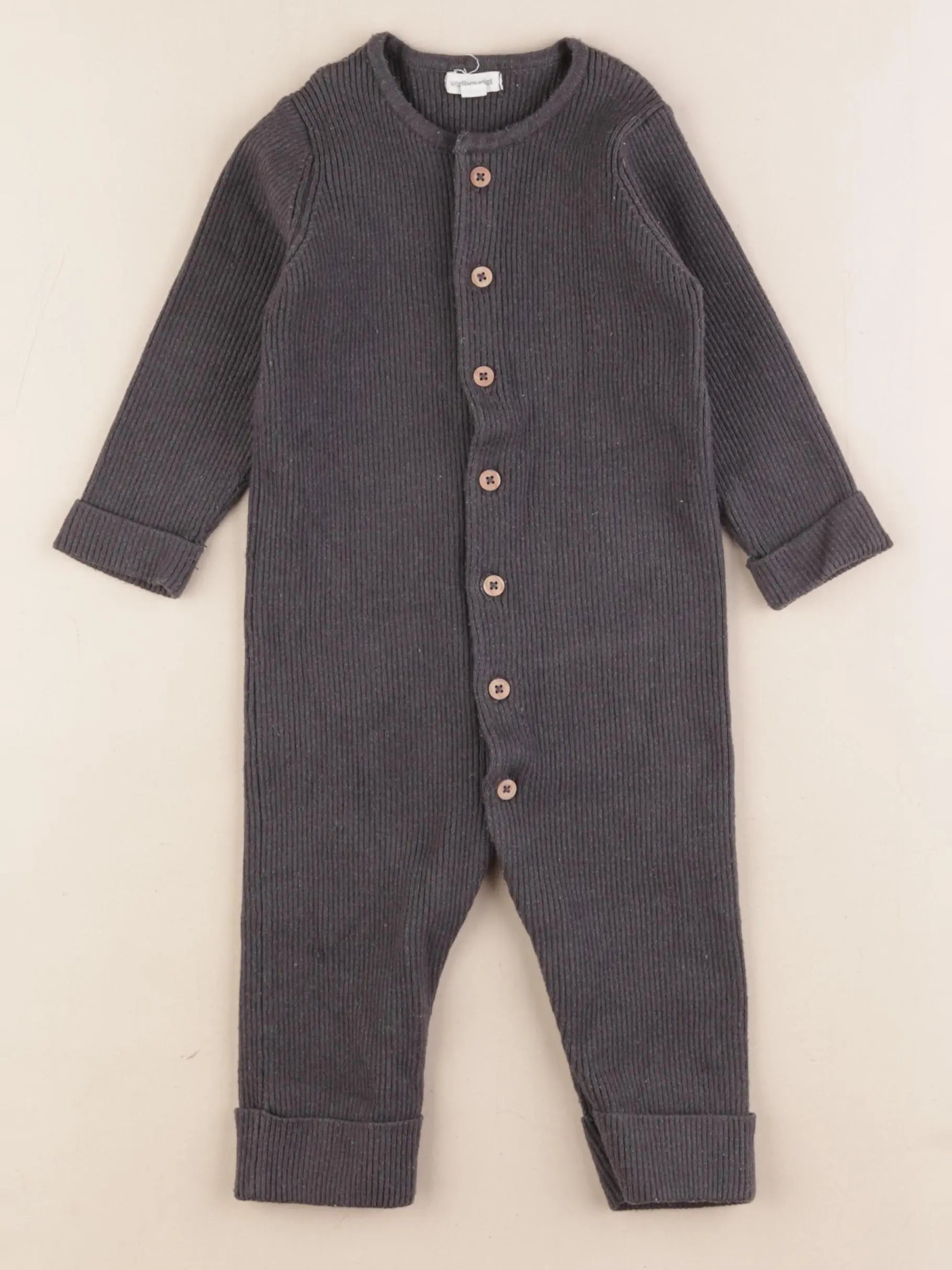 Vertbaudet - combinaison gris - 12 mois