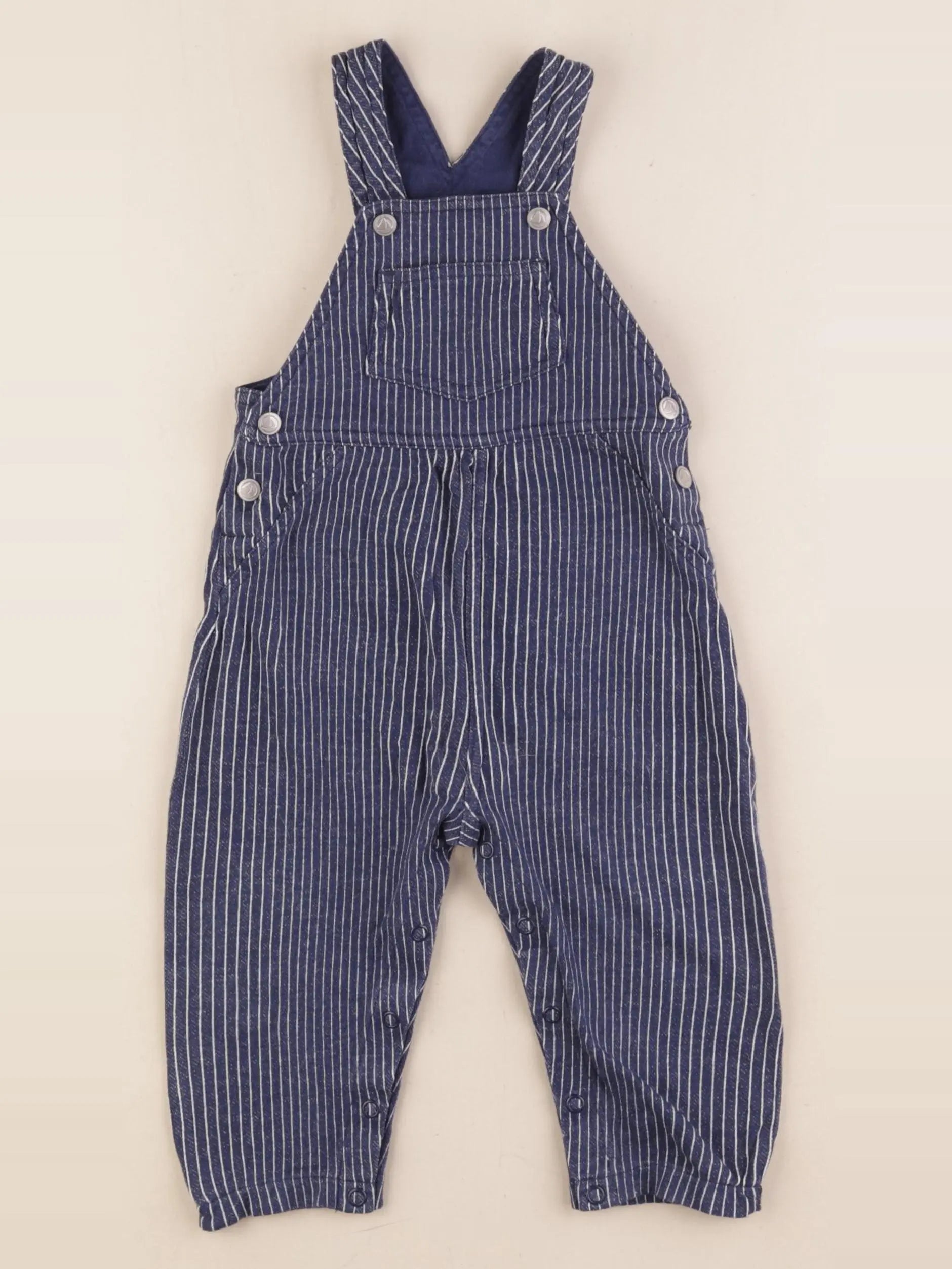 Petit Bateau - salopette bleu - 12 mois