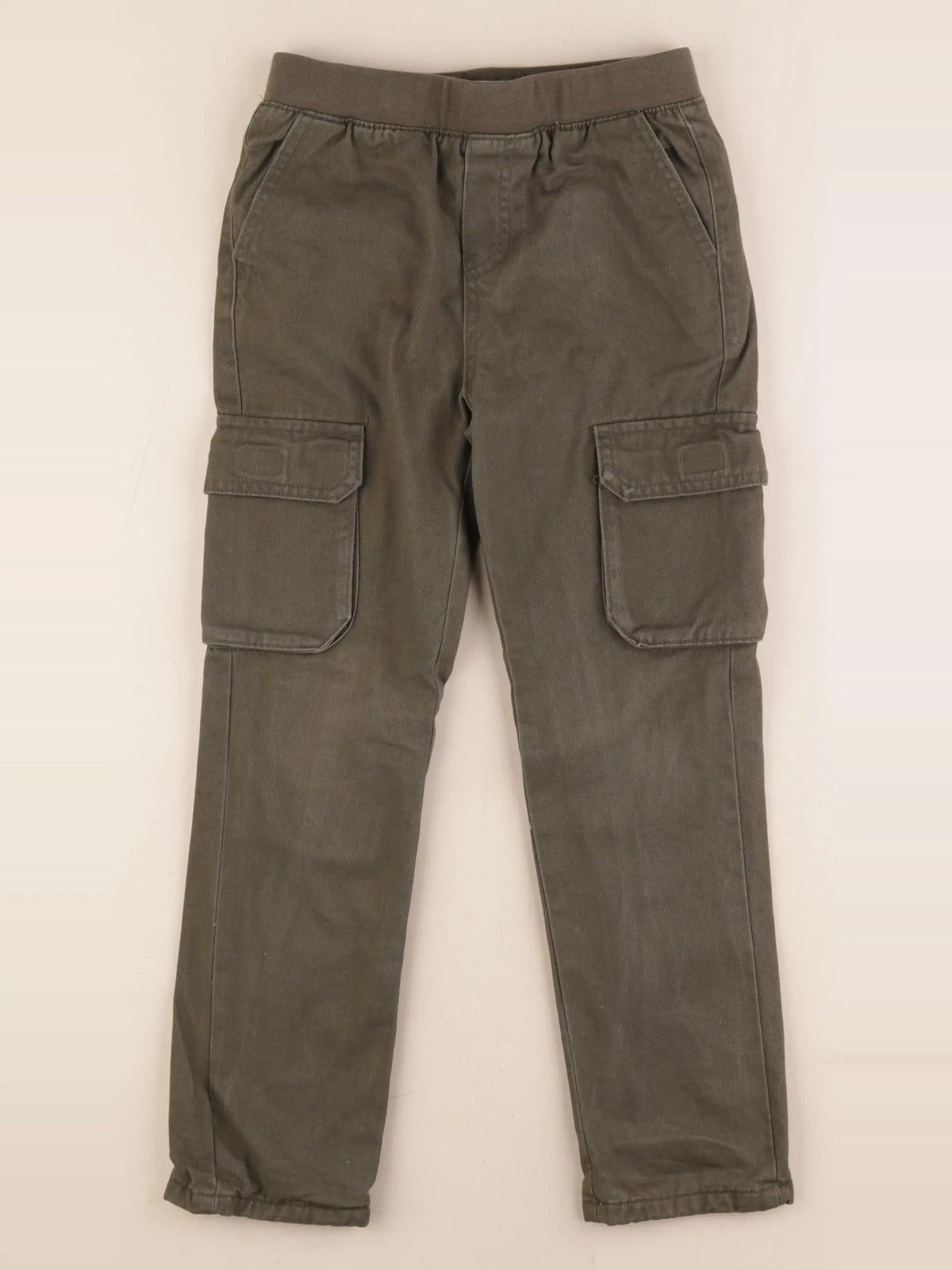 Vertbaudet - pantalon doublé vert - 8 ans