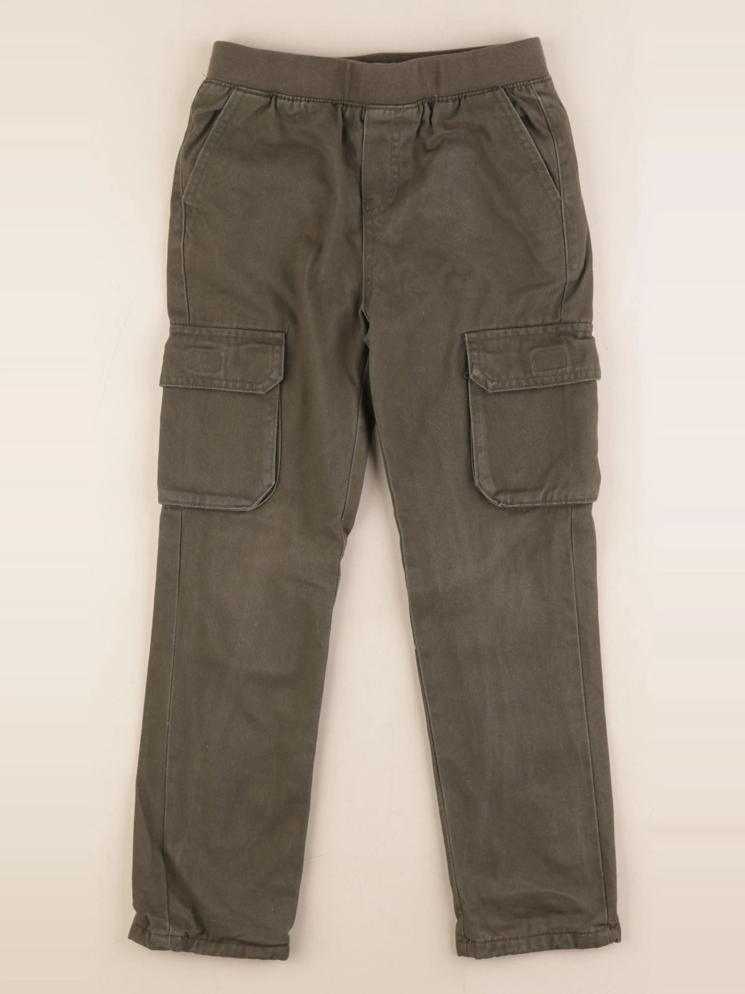 Vertbaudet - pantalon doublé vert - 8 ans