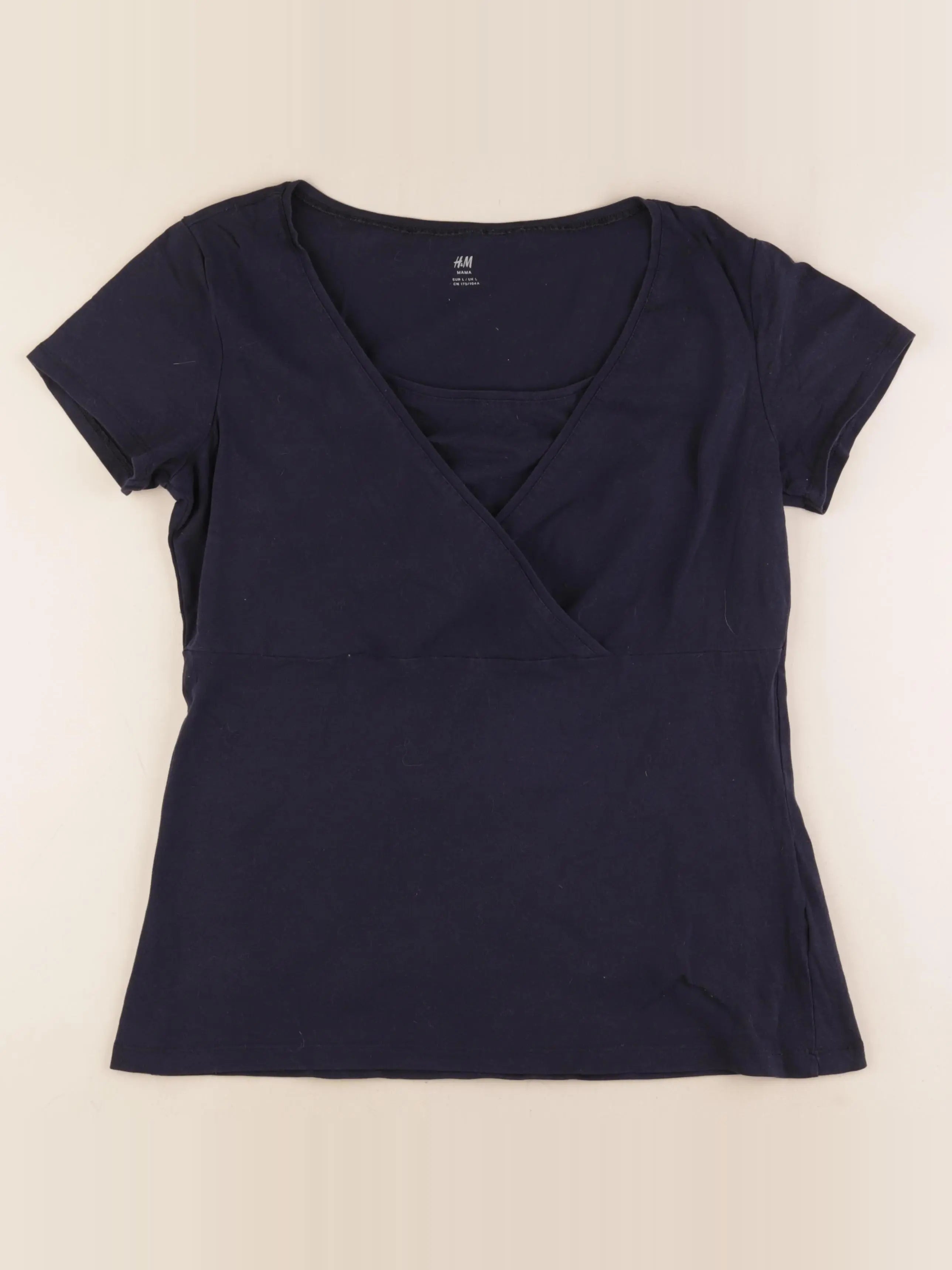 H&M - tee-shirt allaitement, grossesse bleu - l