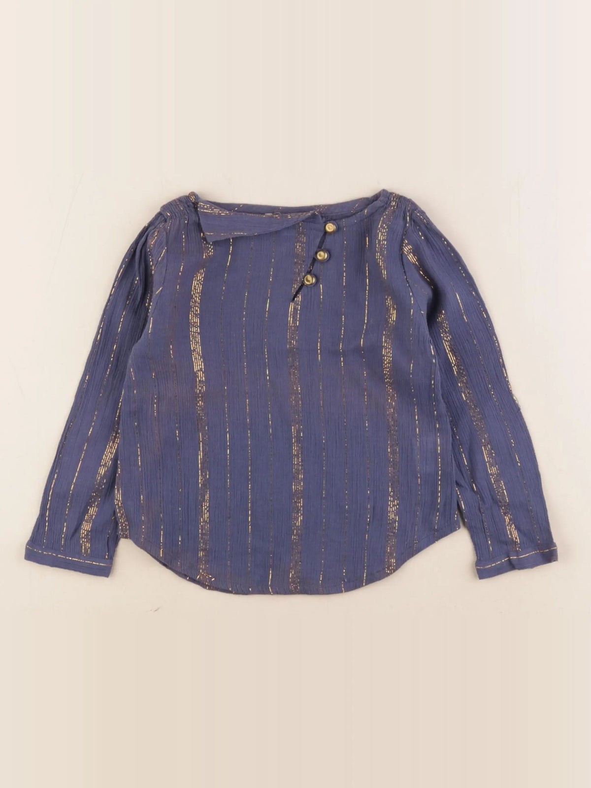 Louis Louise - blouse bleu, or - 2 ans