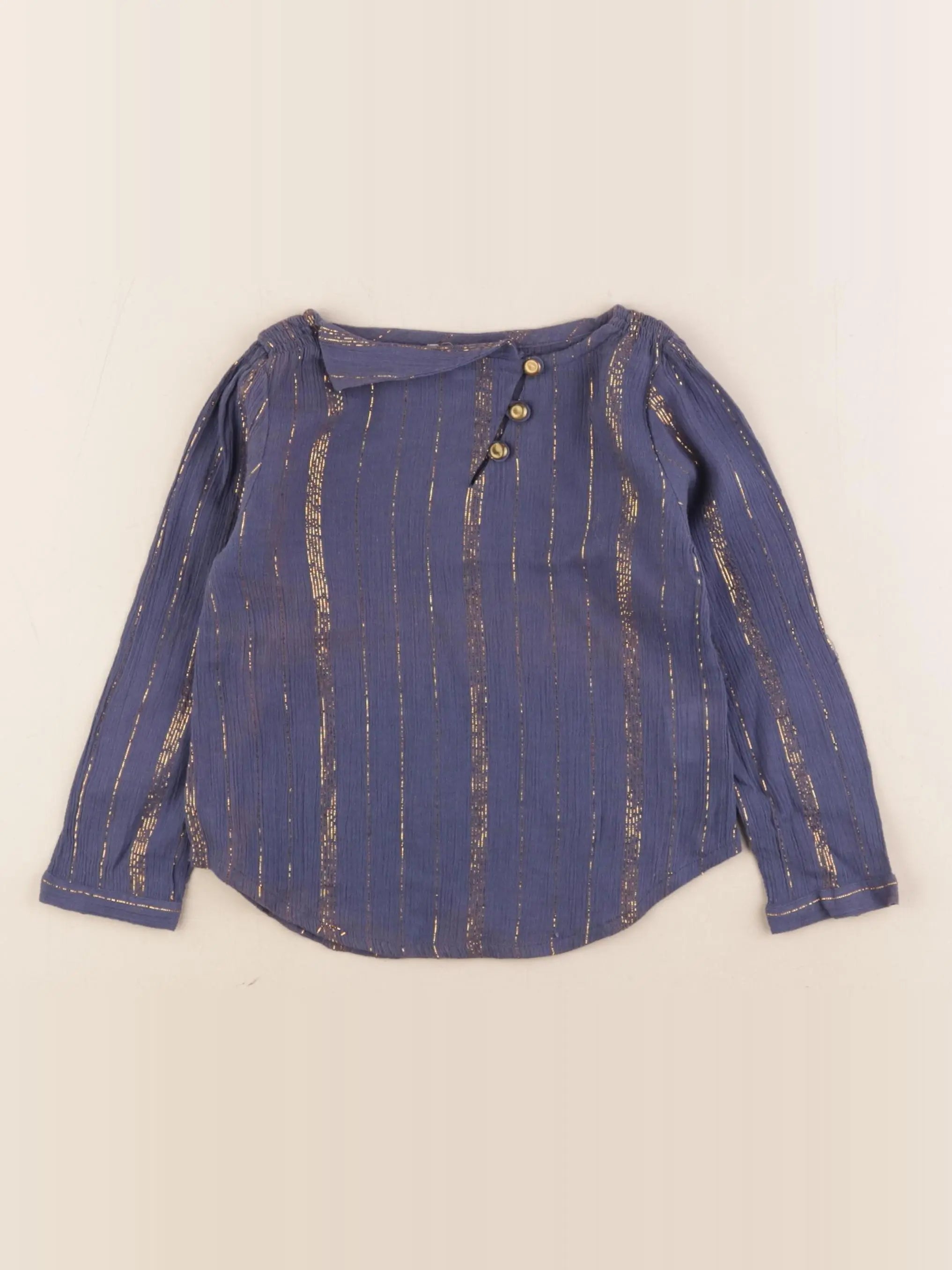 Louis Louise - blouse bleu, or - 2 ans
