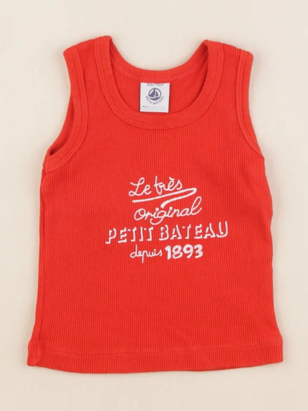 Petit Bateau - débardeur rouge - 12 mois
