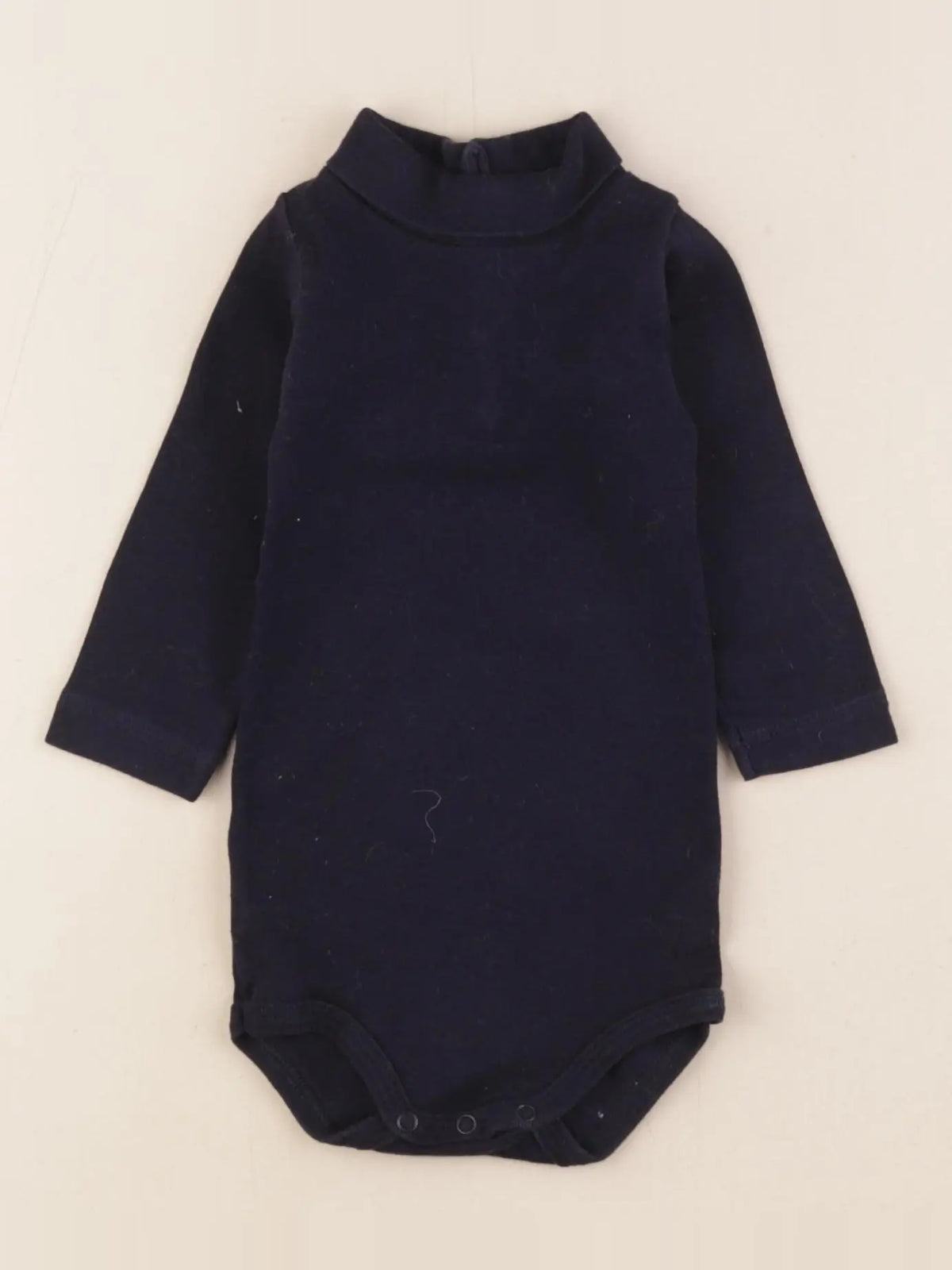 Petit Bateau - body à col bleu - 6 mois