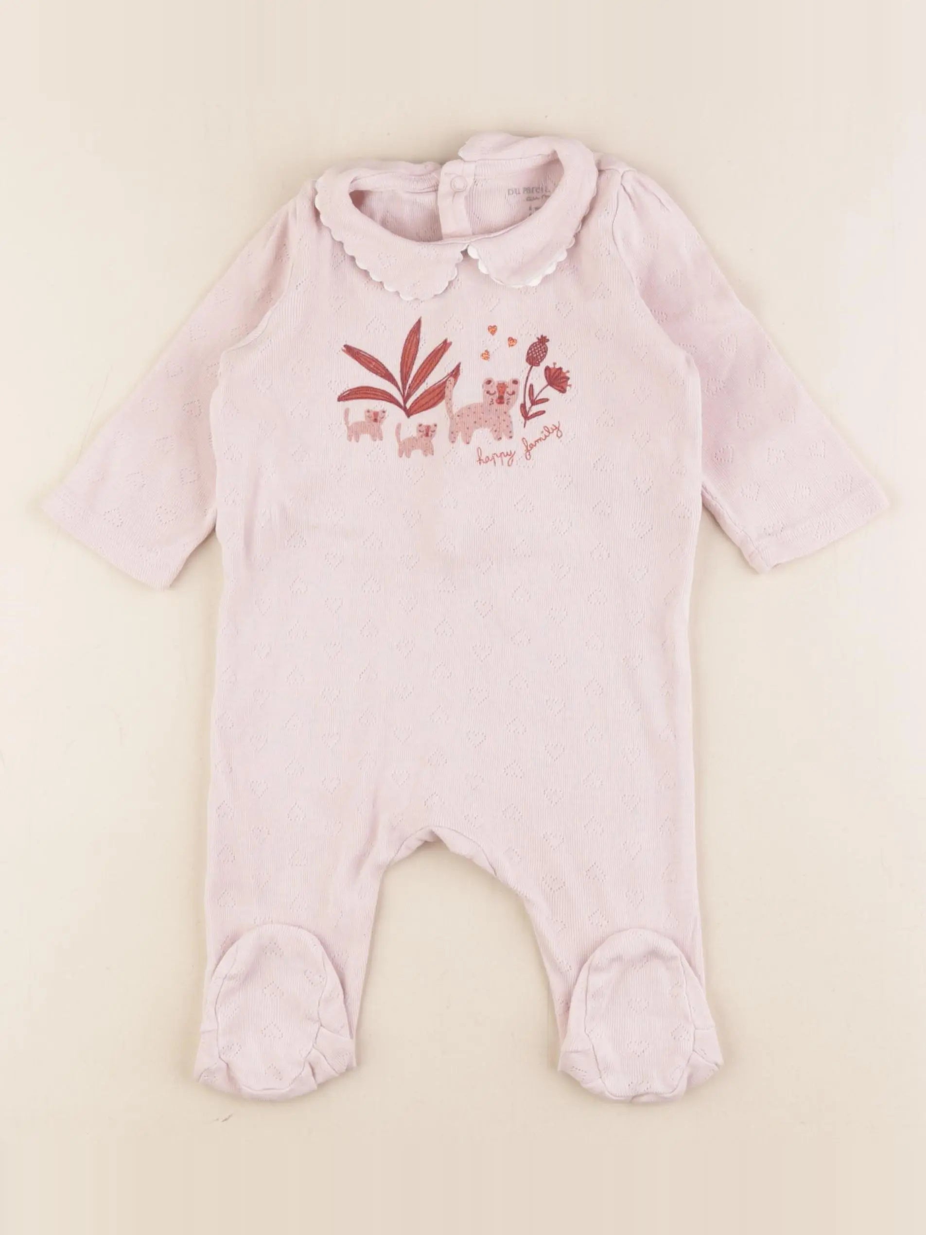 DPAM - pyjama coton rose - 6 mois
