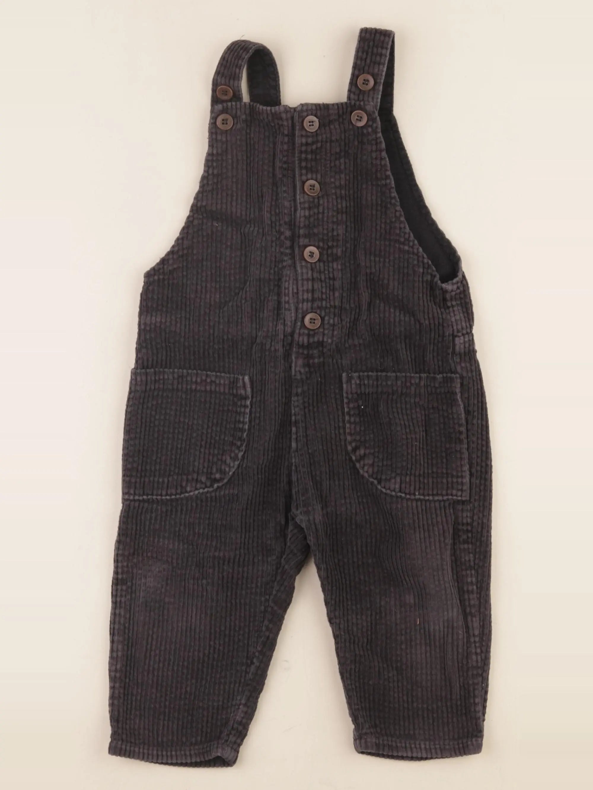 Zara - salopette gris - 12/18 mois