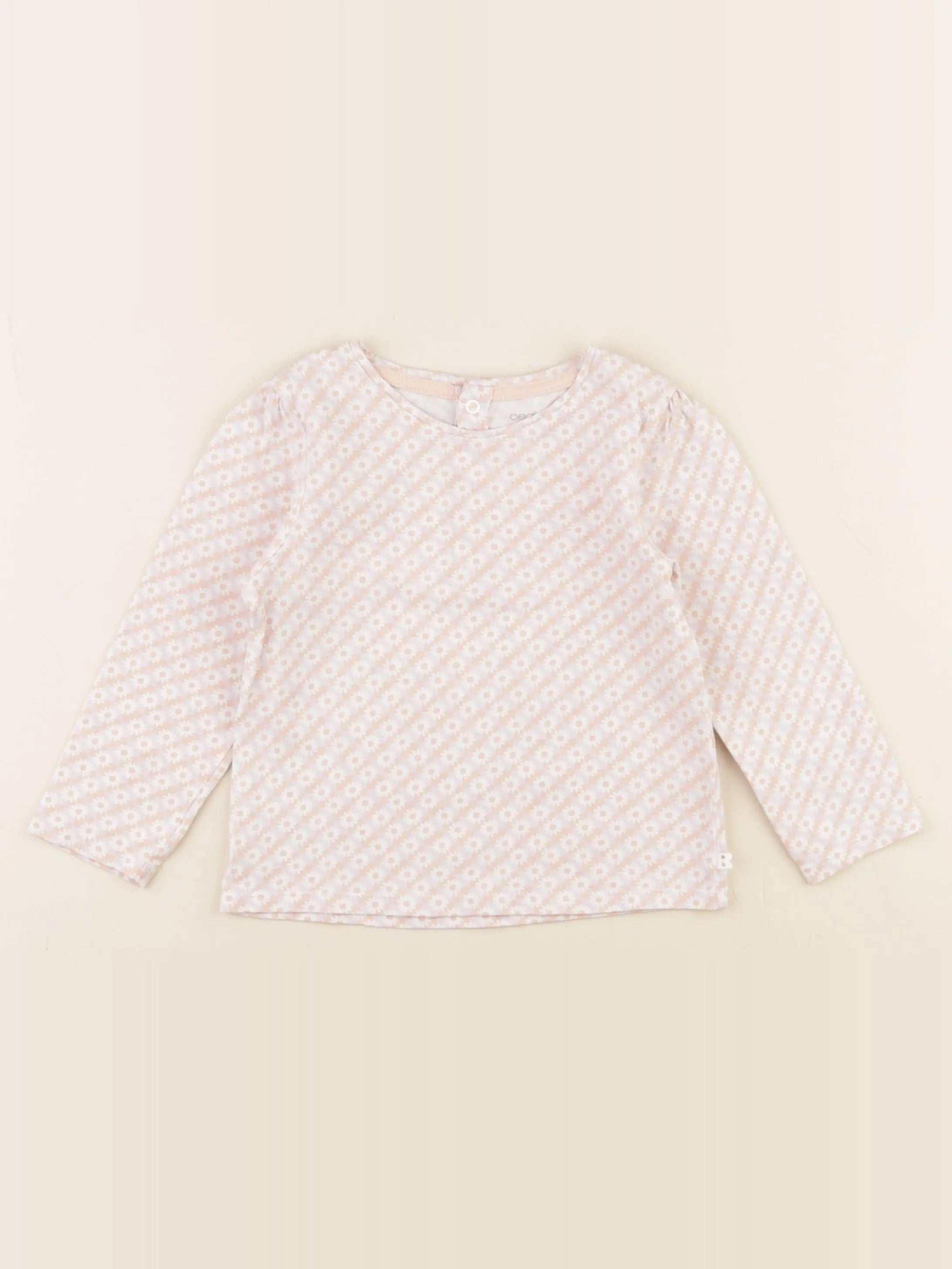 Obaïbi - tee-shirt rose - 24 mois