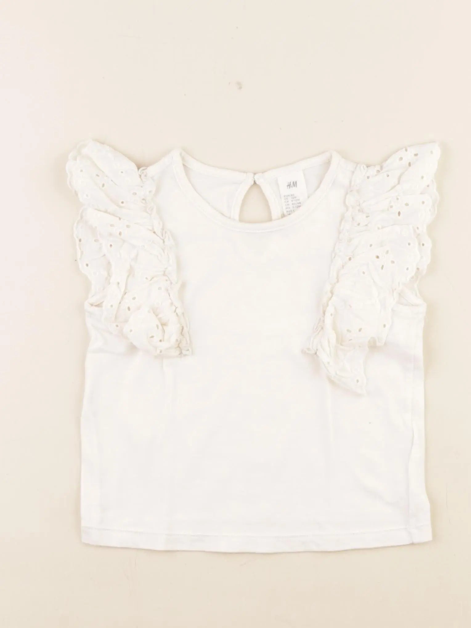 H&M - tee-shirt beige - 9/12 mois