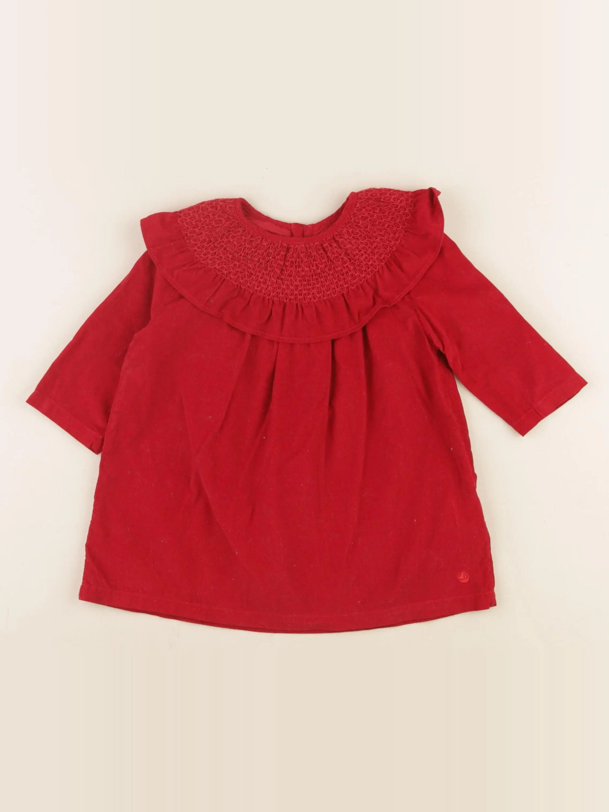 Petit Bateau - robe rouge - 12 mois