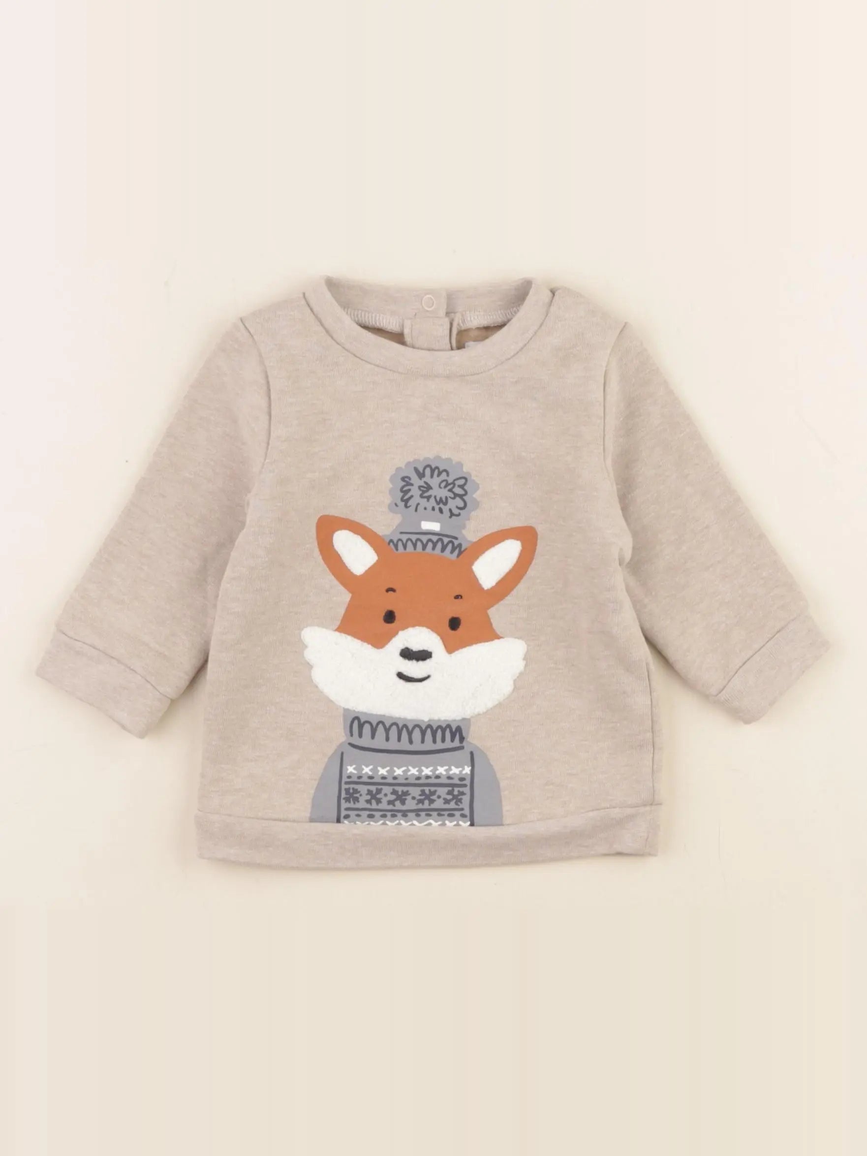 Vertbaudet - sweat marron - 3 mois