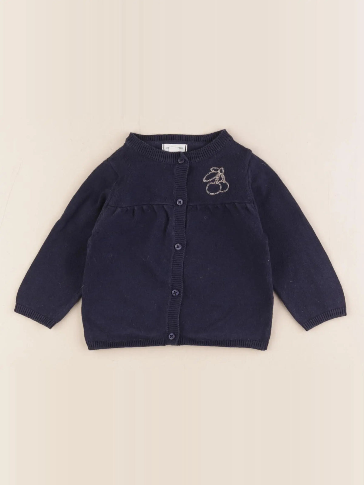 Vertbaudet - gilet bleu - 6 mois