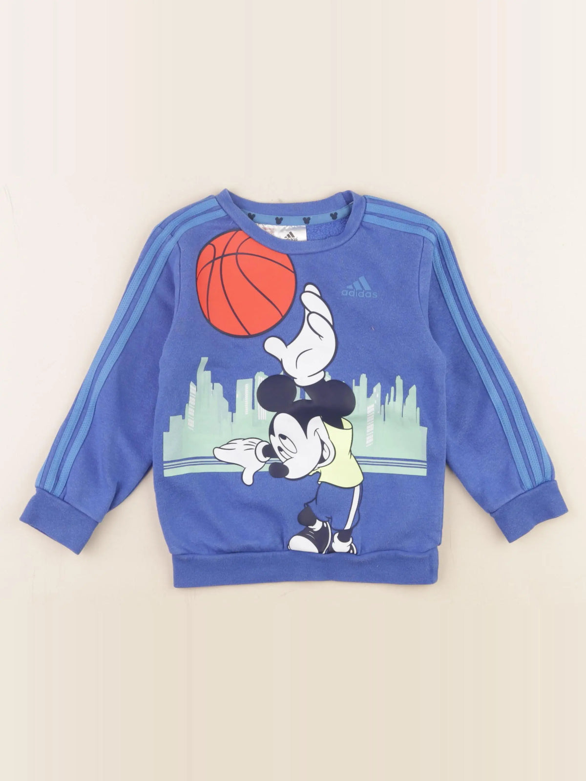 Adidas - sweat bleu - 18/24 mois