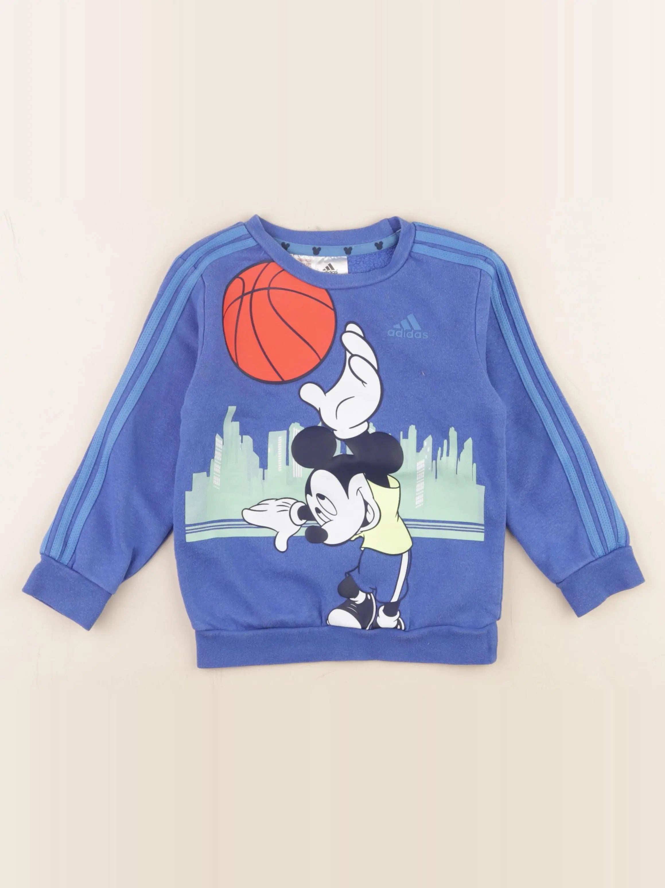 Adidas - sweat bleu - 18/24 mois